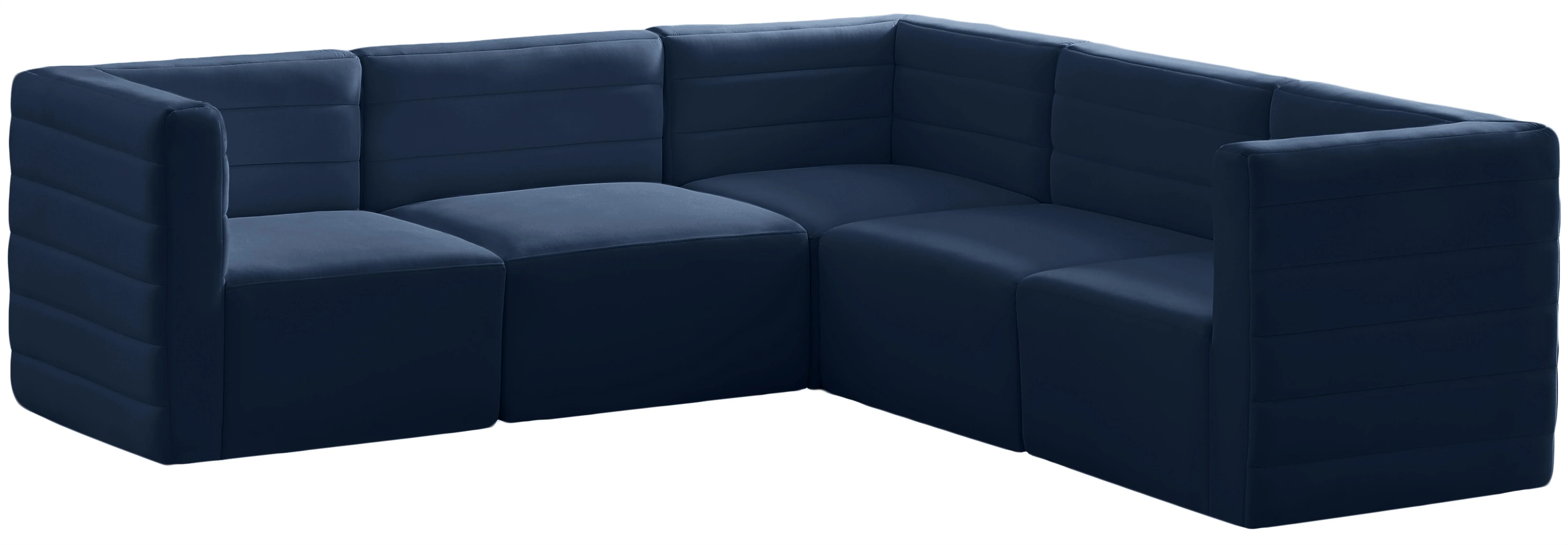 Quincy Navy Velvet Modular Sectional - Image 21