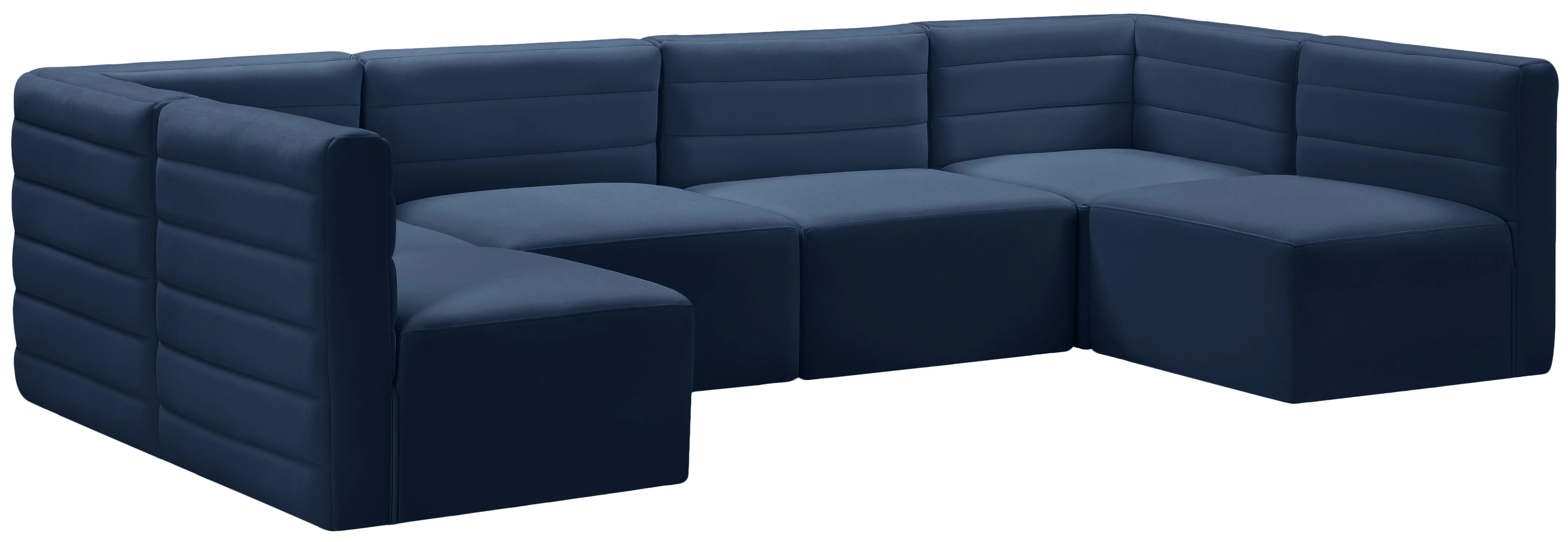 Quincy Navy Velvet Modular Sectional - Image 36