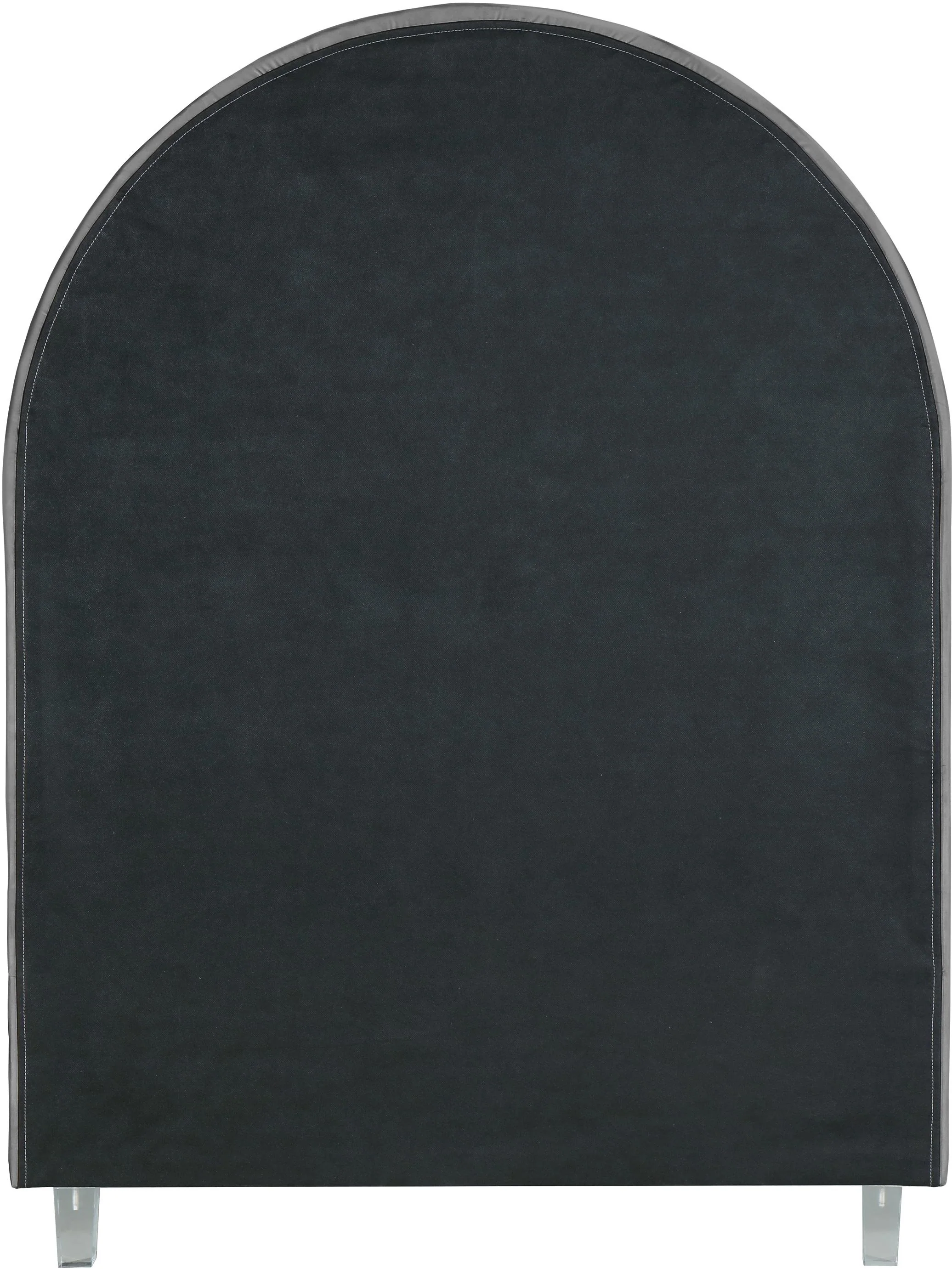 Rainbow Grey Velvet Twin Bed - Image 7