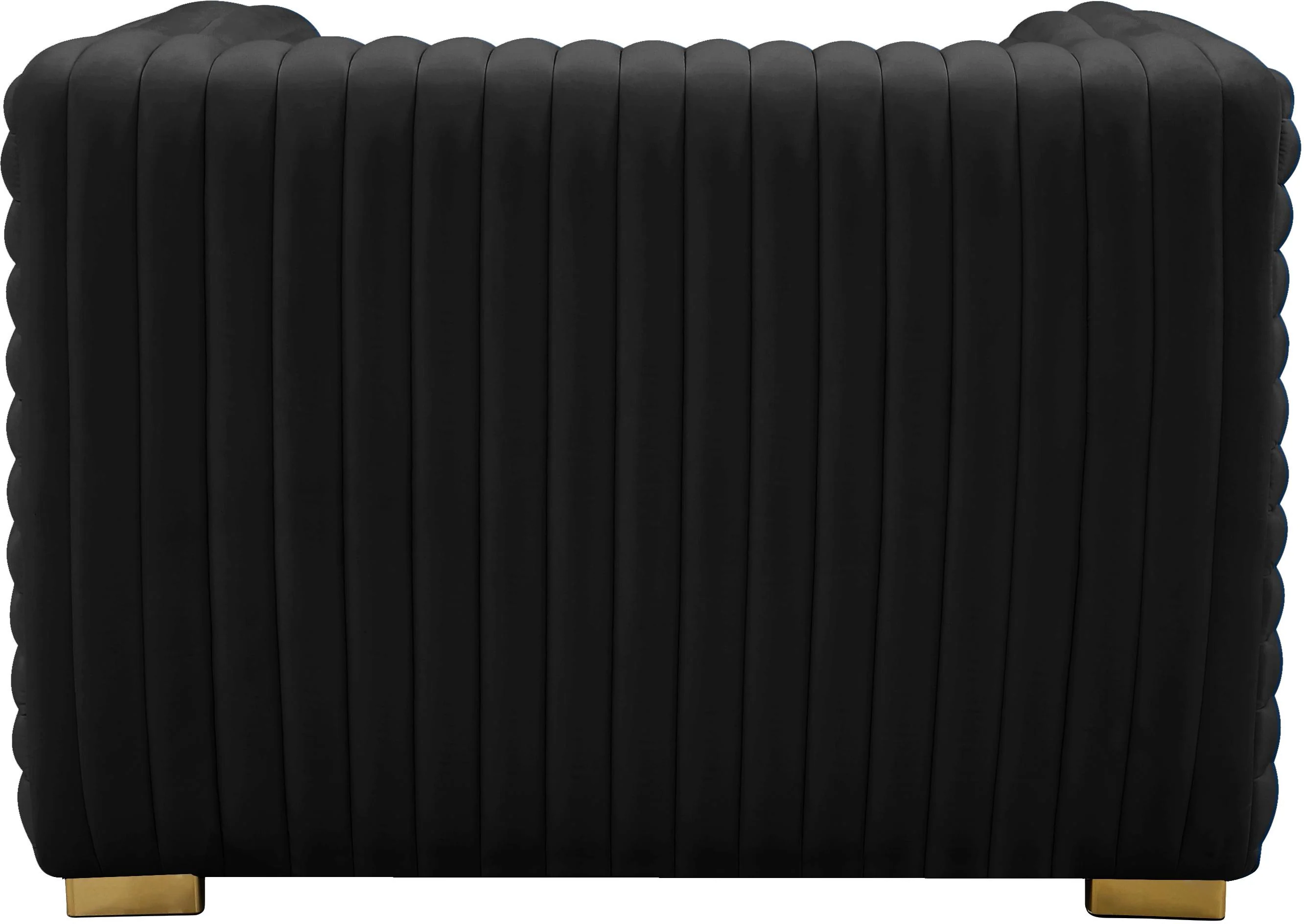 Ravish Black Velvet Chair - Image 5