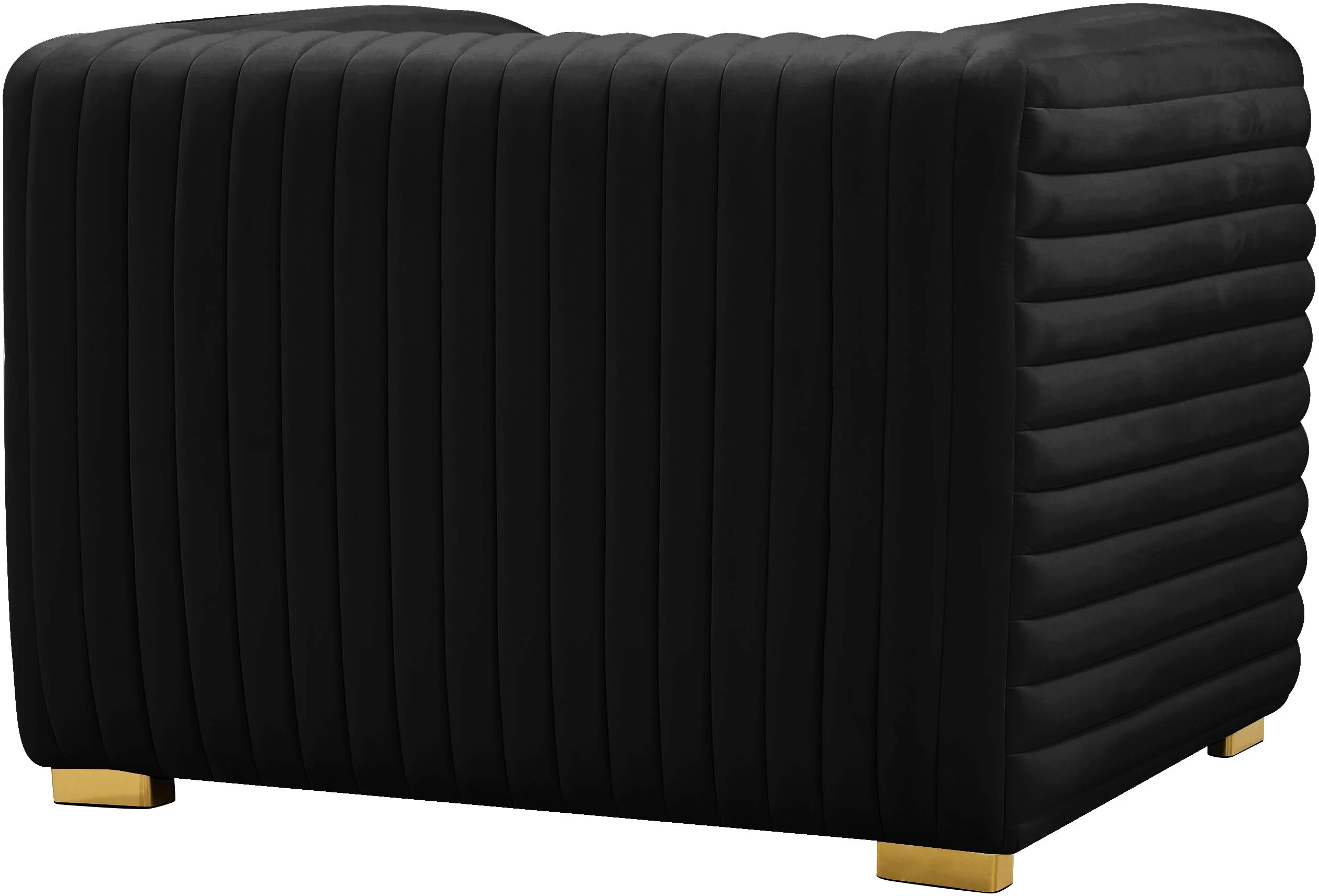 Ravish Black Velvet Chair - Image 6
