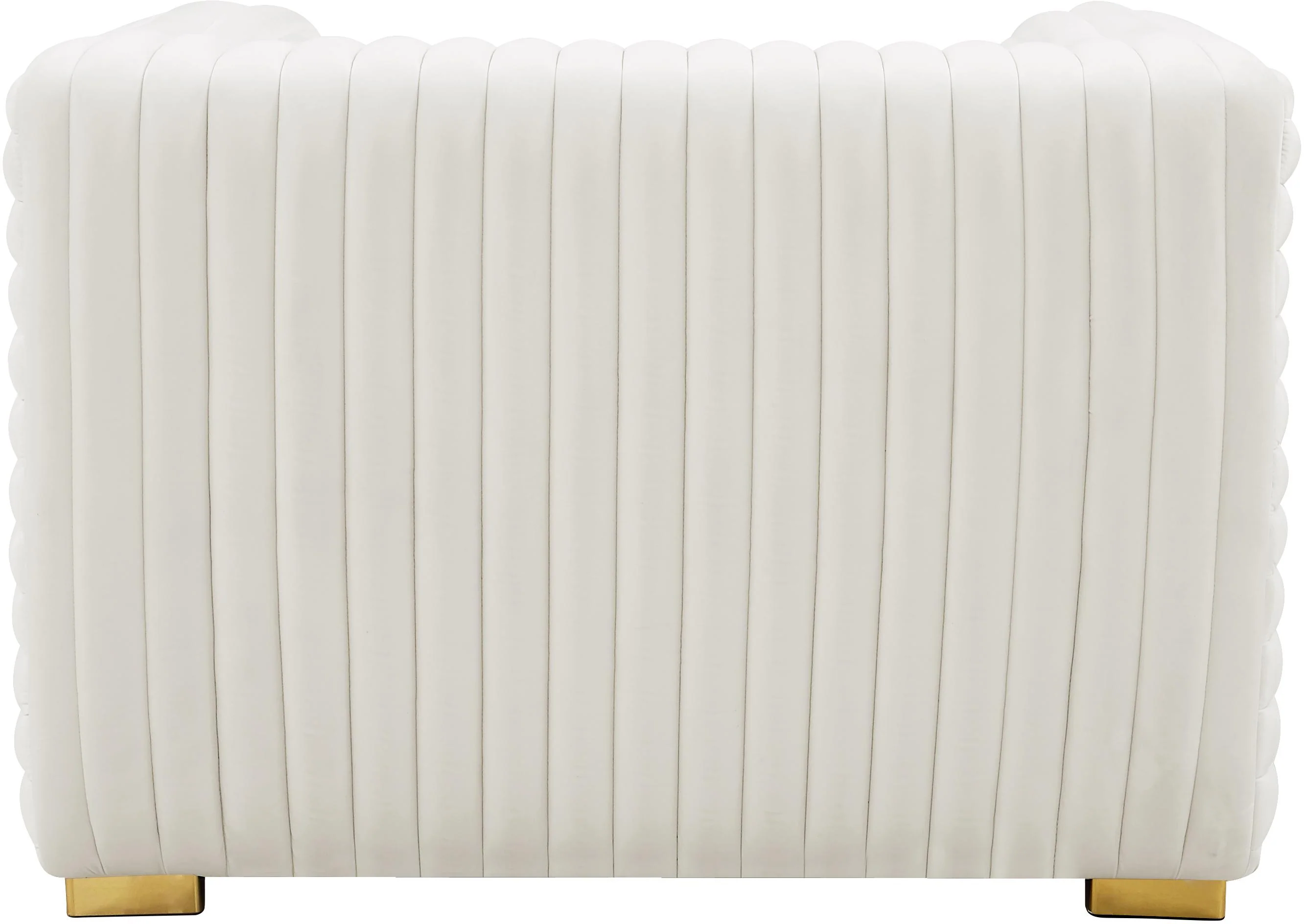 Ravish Cream Velvet Chair - Image 5