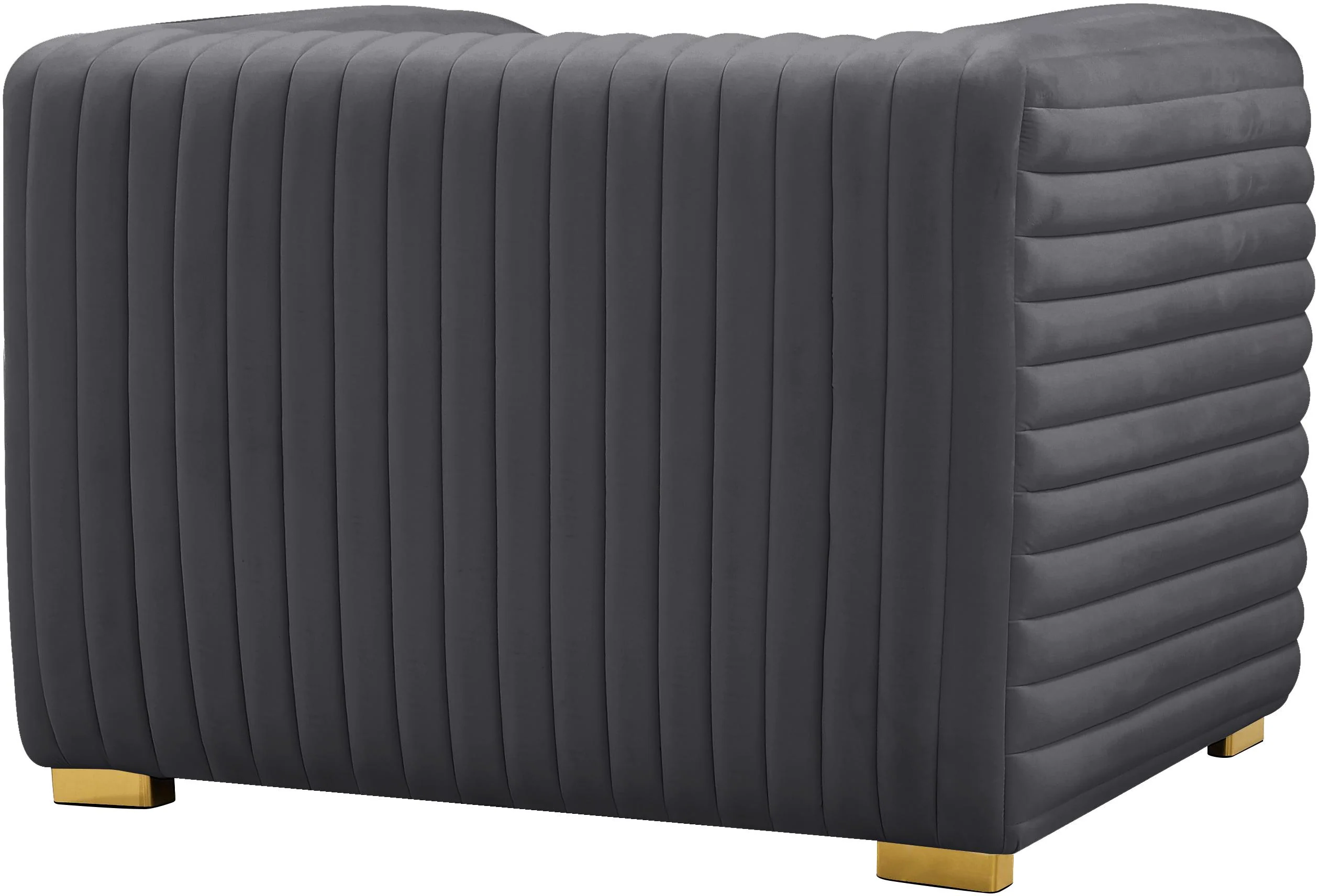 Ravish Grey Velvet Chair - Image 6