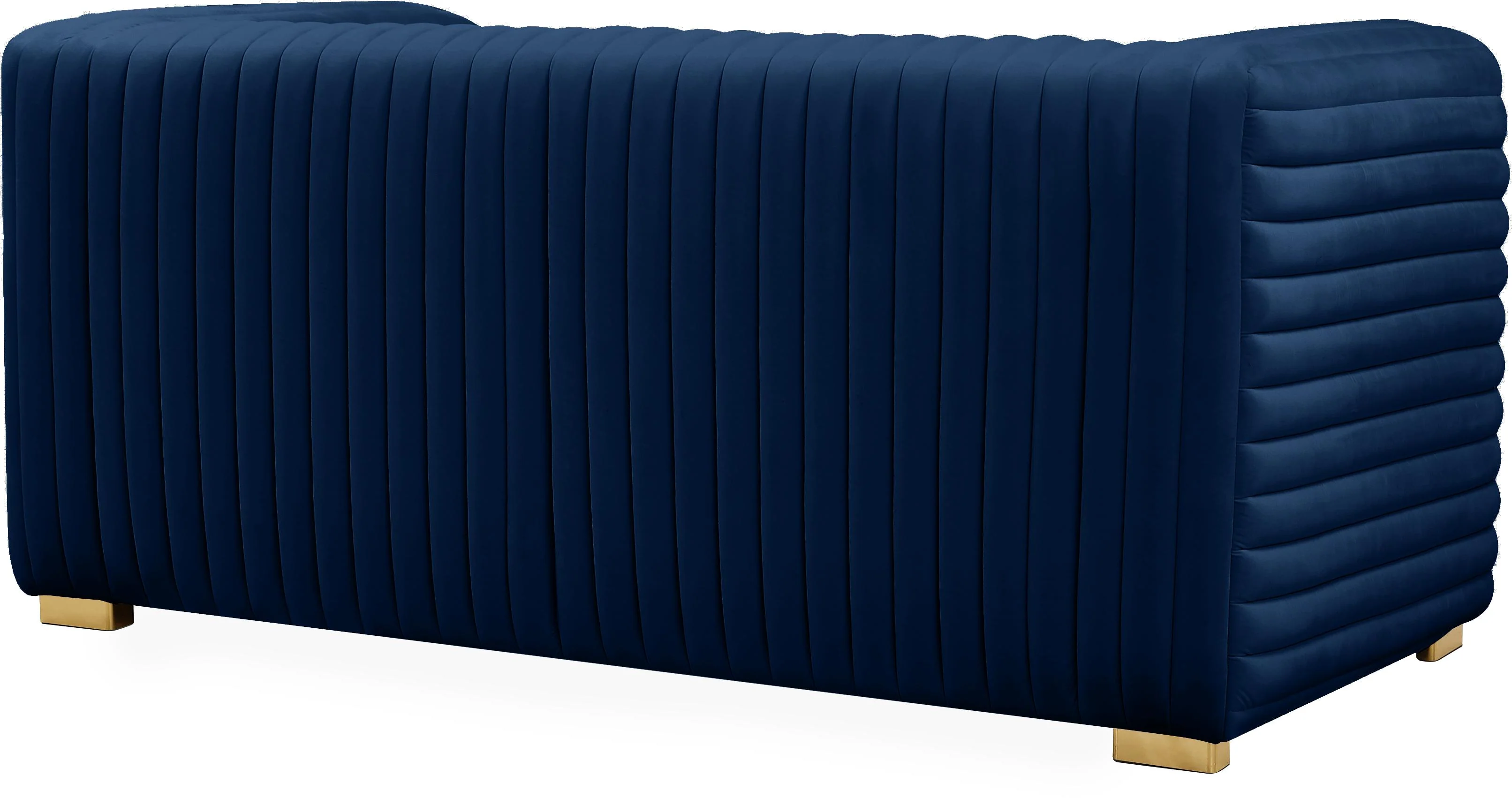Ravish Navy Velvet Loveseat - Image 6