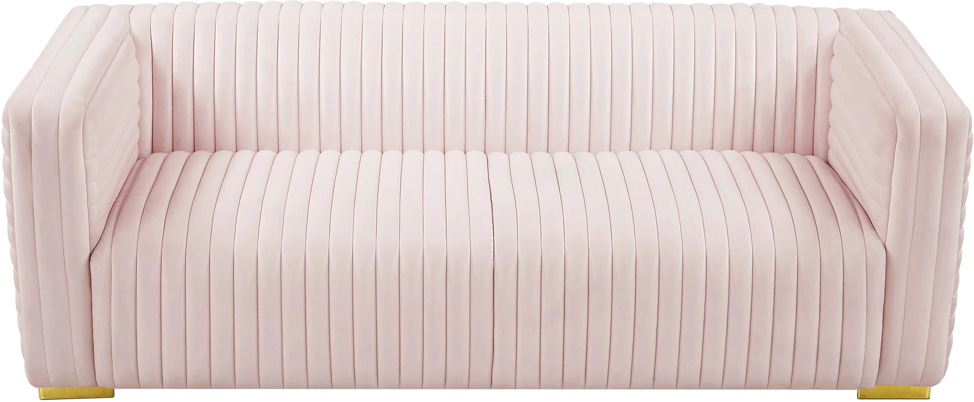 Ravish Pink Velvet Sofa - Image 8