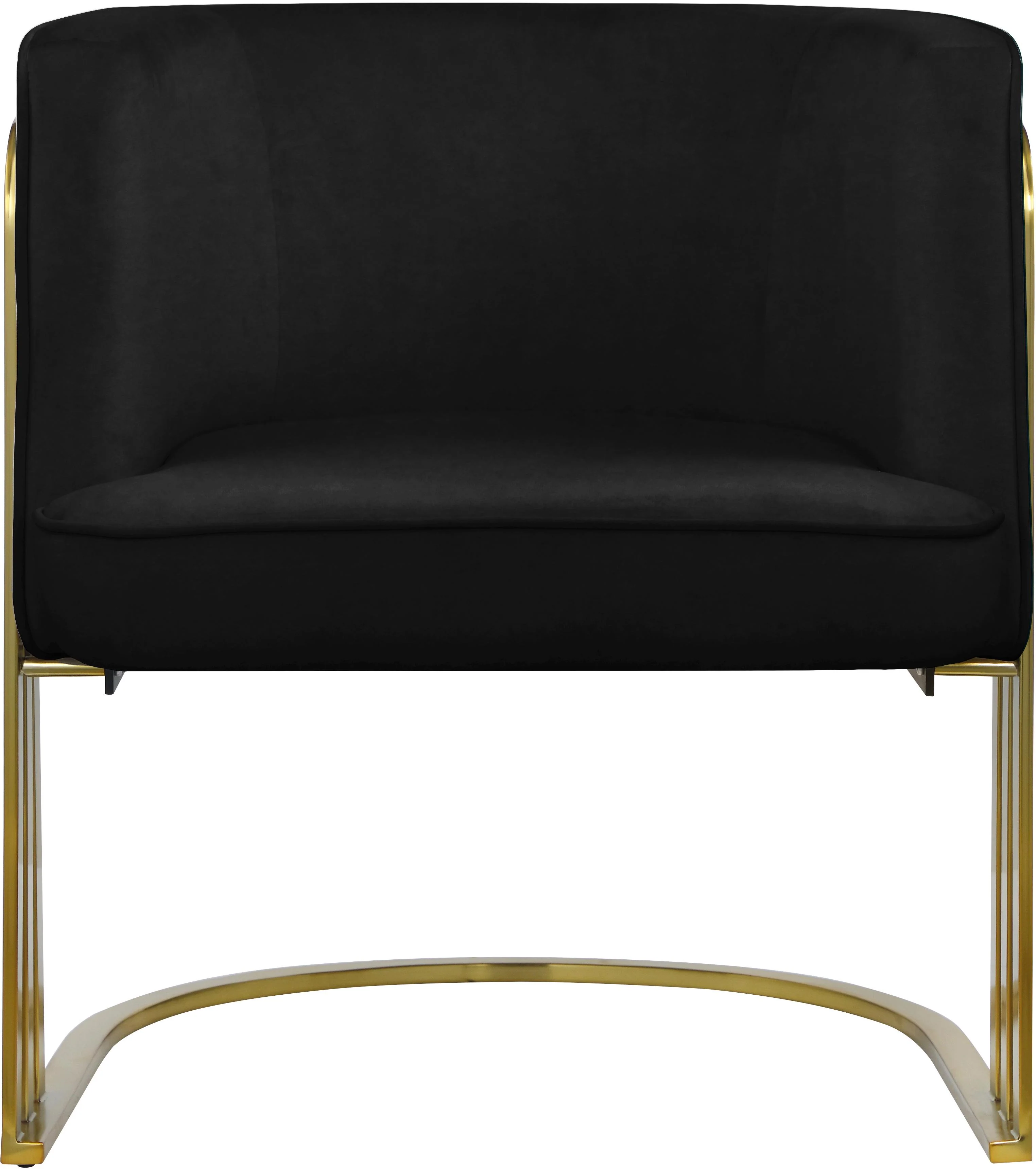Rays Black Velvet Accent Chair - Image 5