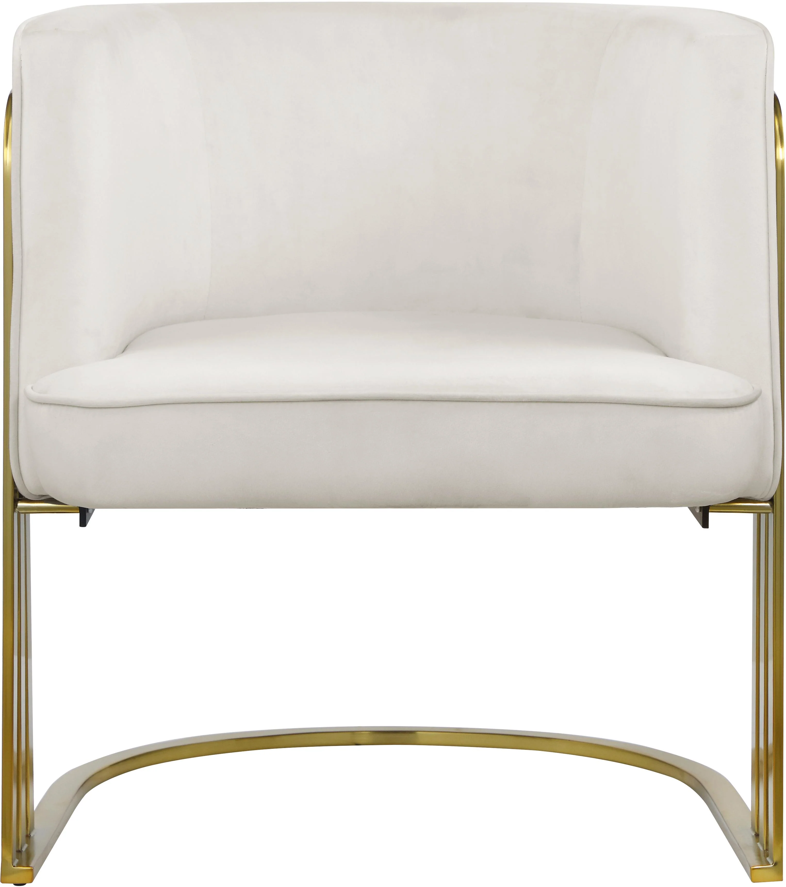 Rays Cream Velvet Accent Chair - Image 5