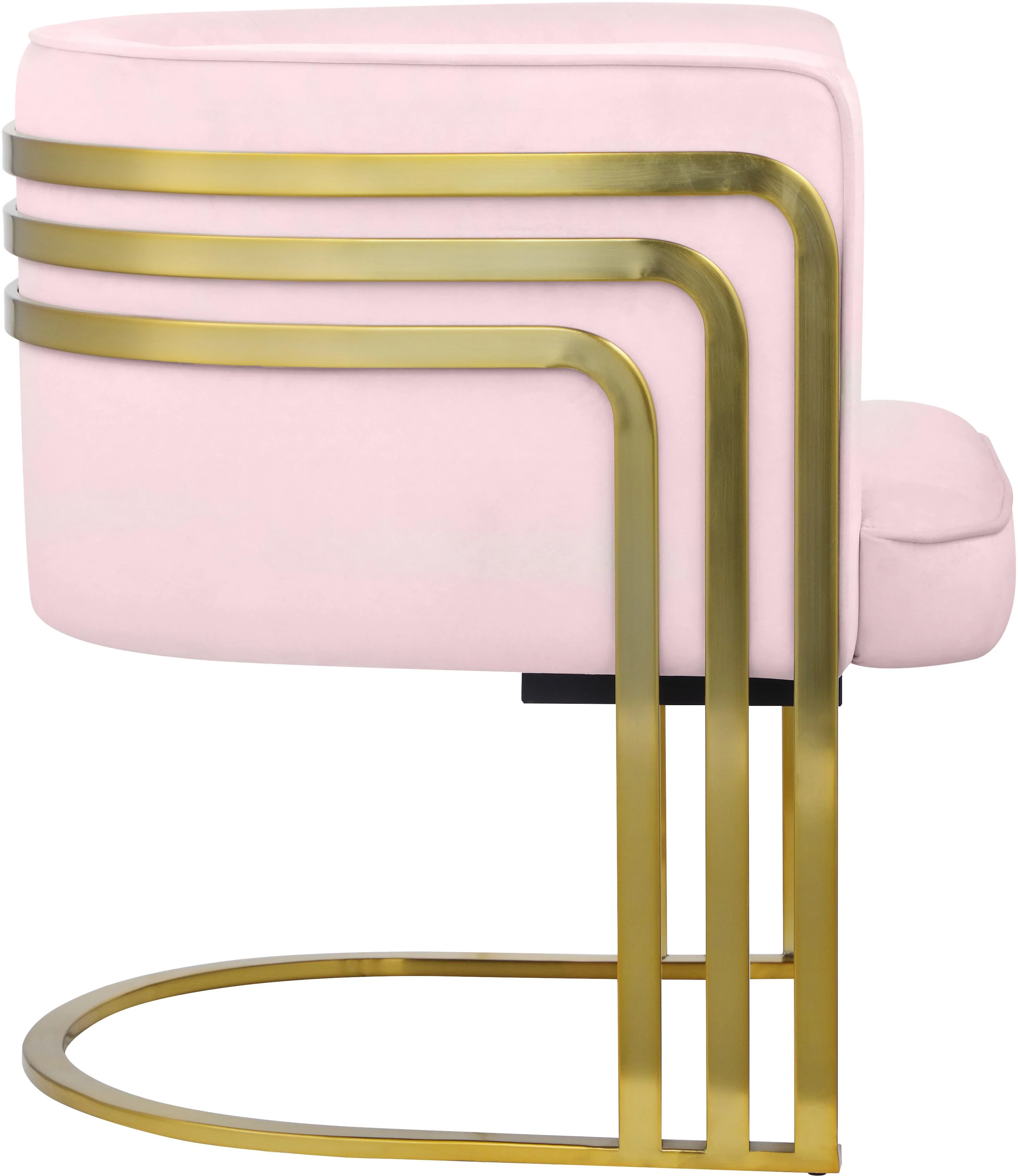 Rays Pink Velvet Accent Chair - Image 4