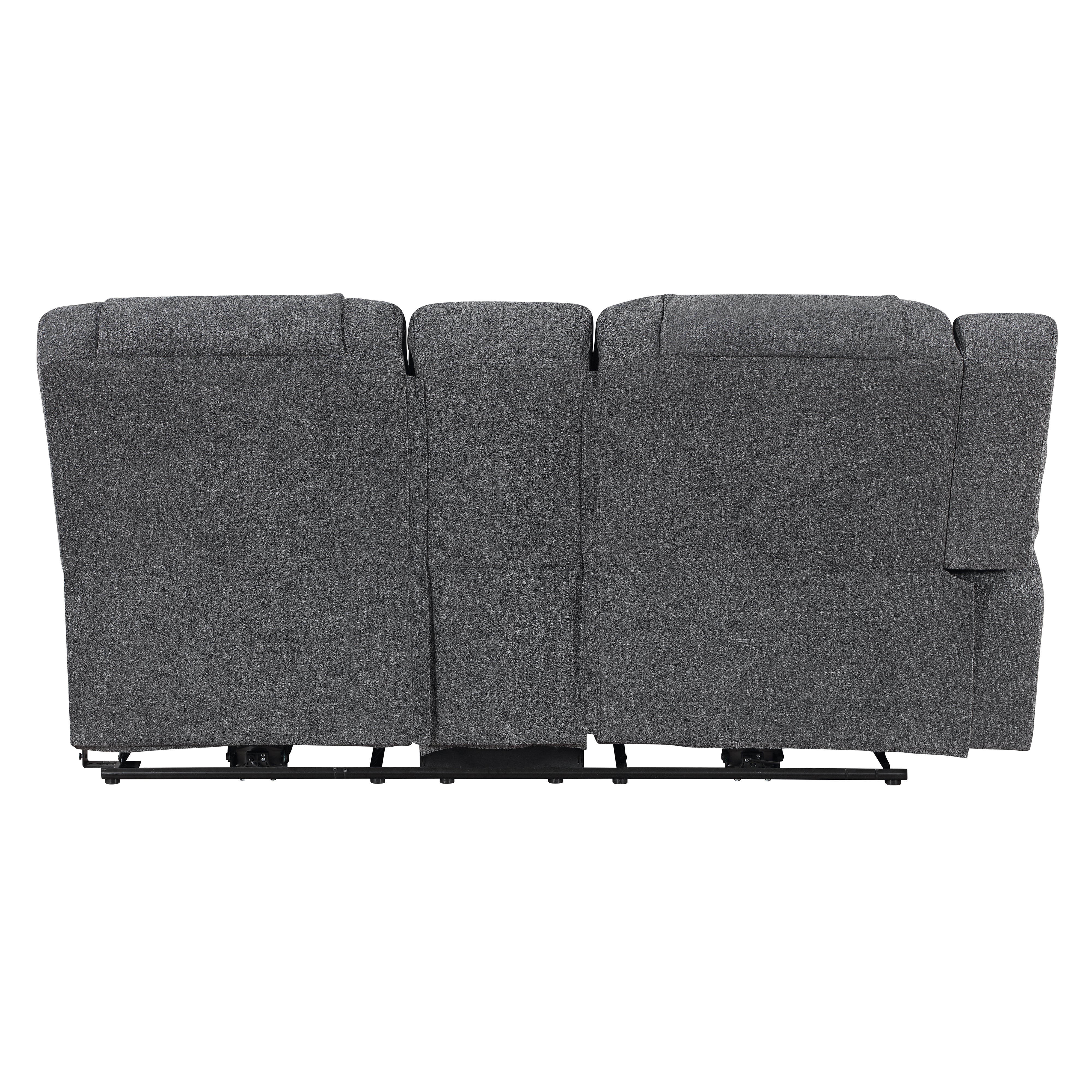 Redondo Laf Console Loveseat W/ 2 Recliners Pwr Fr-Dk Gray - Image 5