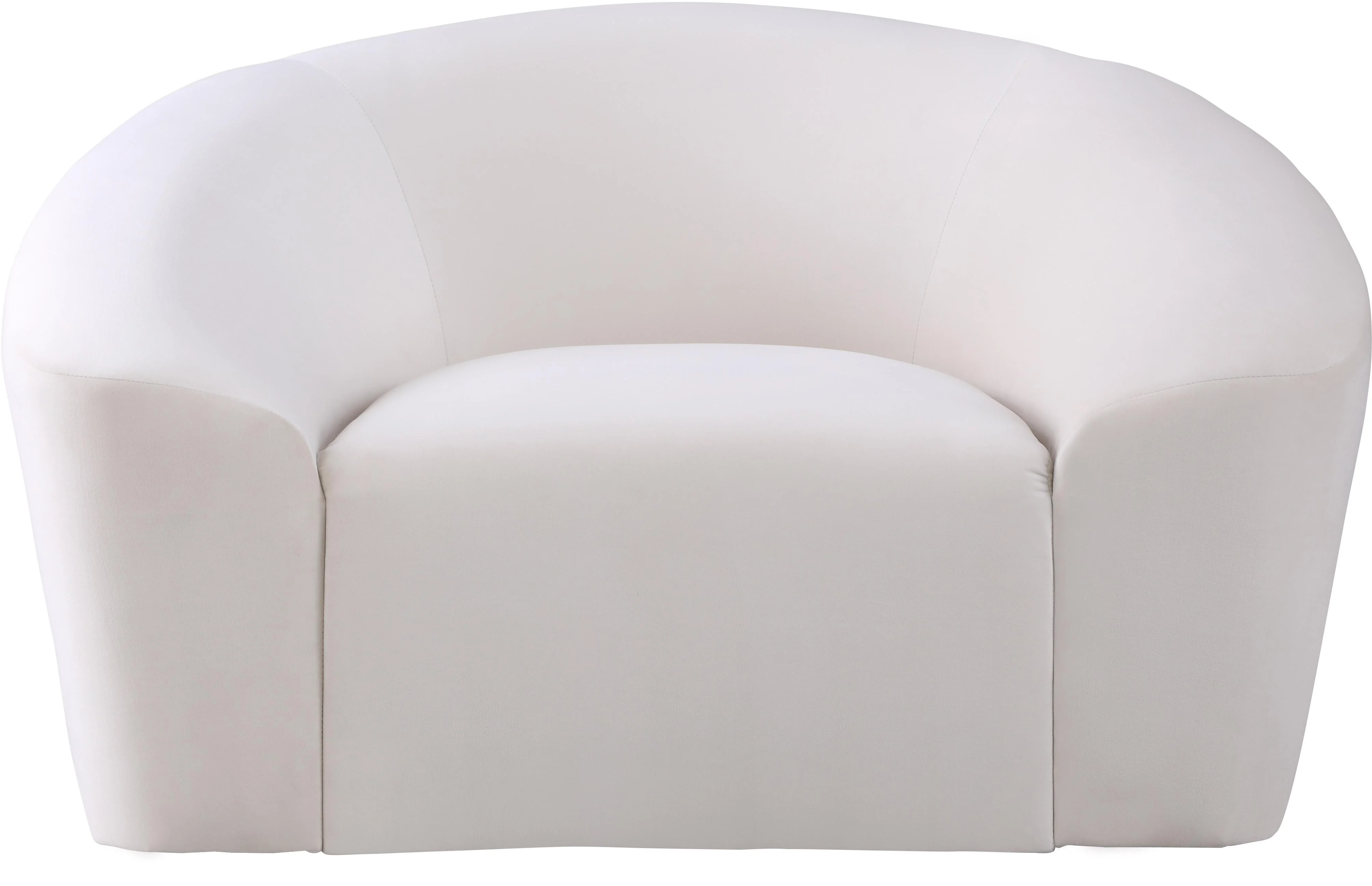 Riley Cream Velvet Chair - Image 4