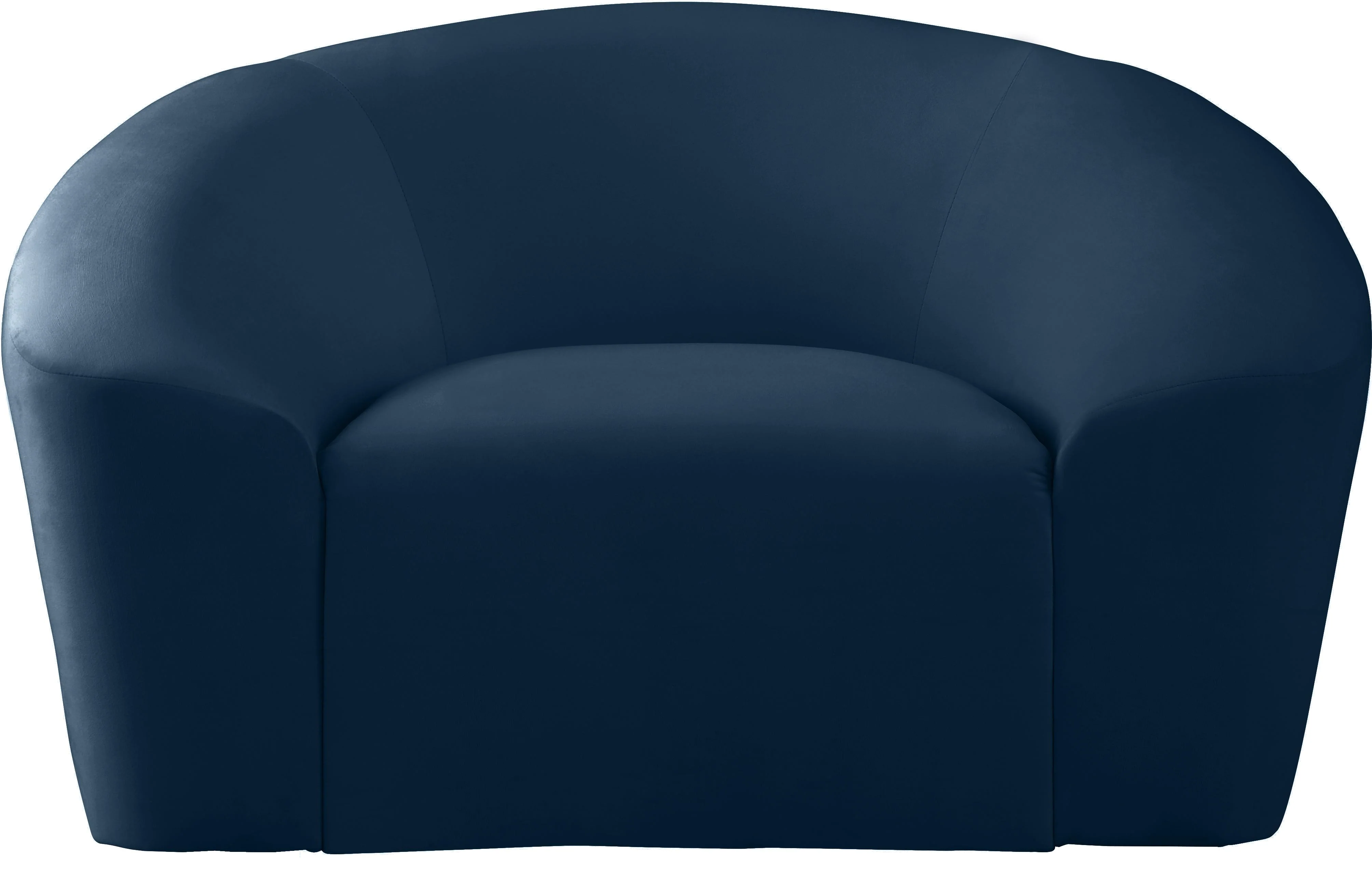 Riley Navy Velvet Chair - Image 4