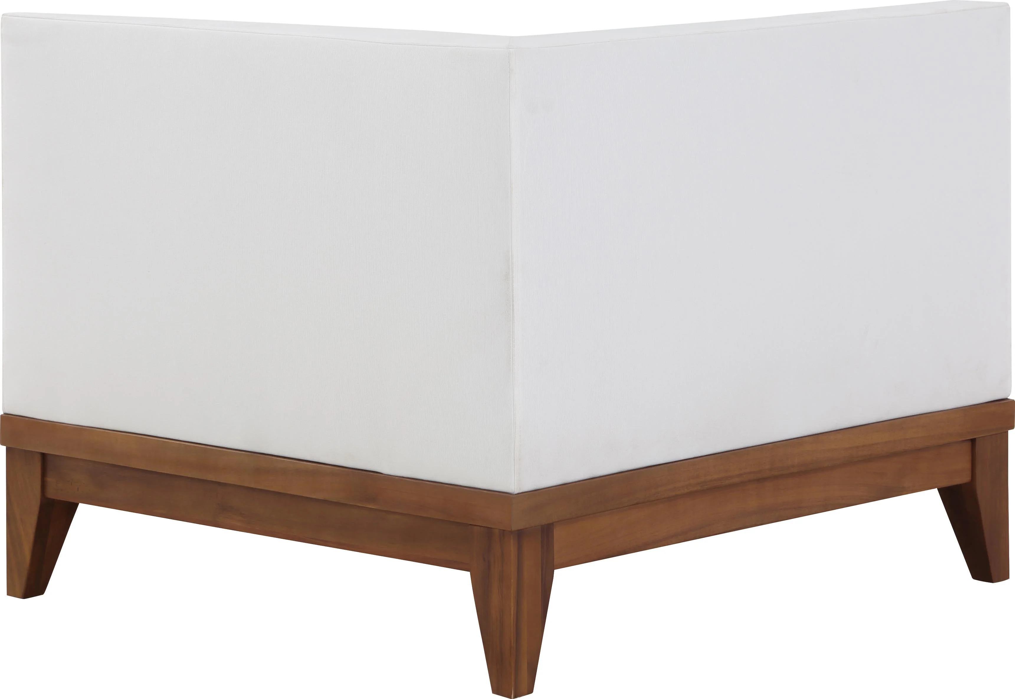 Rio Off White Waterproof Fabric Outdoor Patio Modular Corner Chair - Image 3