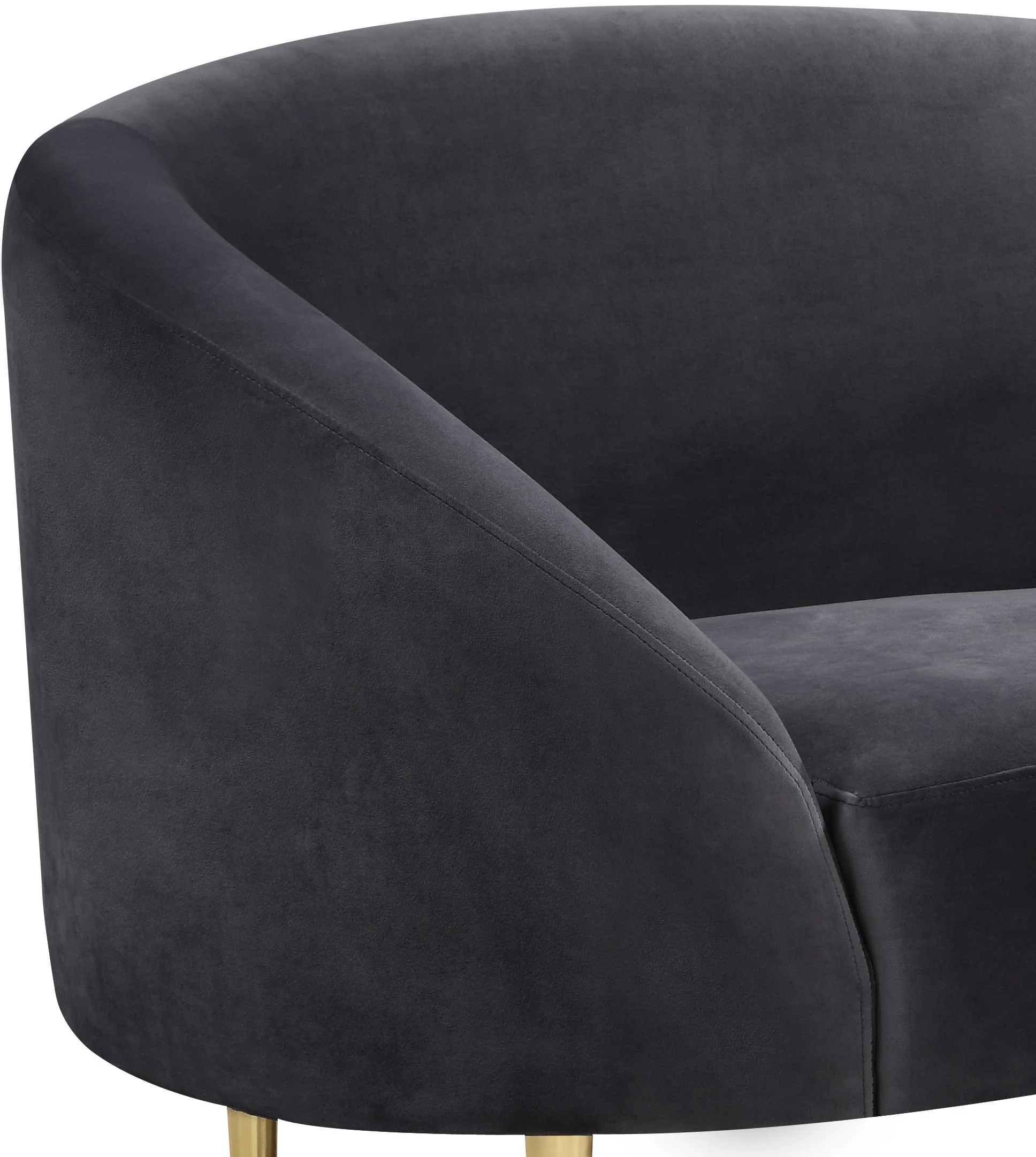 Ritz Grey Velvet Chair - Image 4