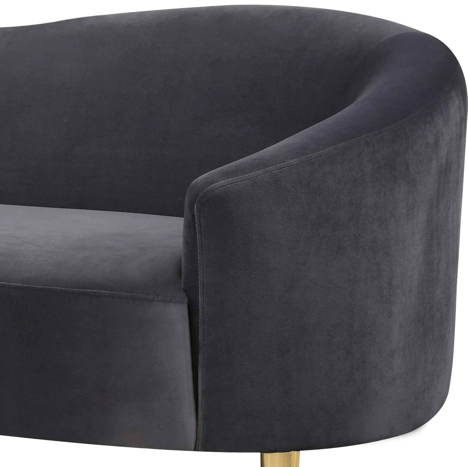 Ritz Grey Velvet Sofa - Image 6