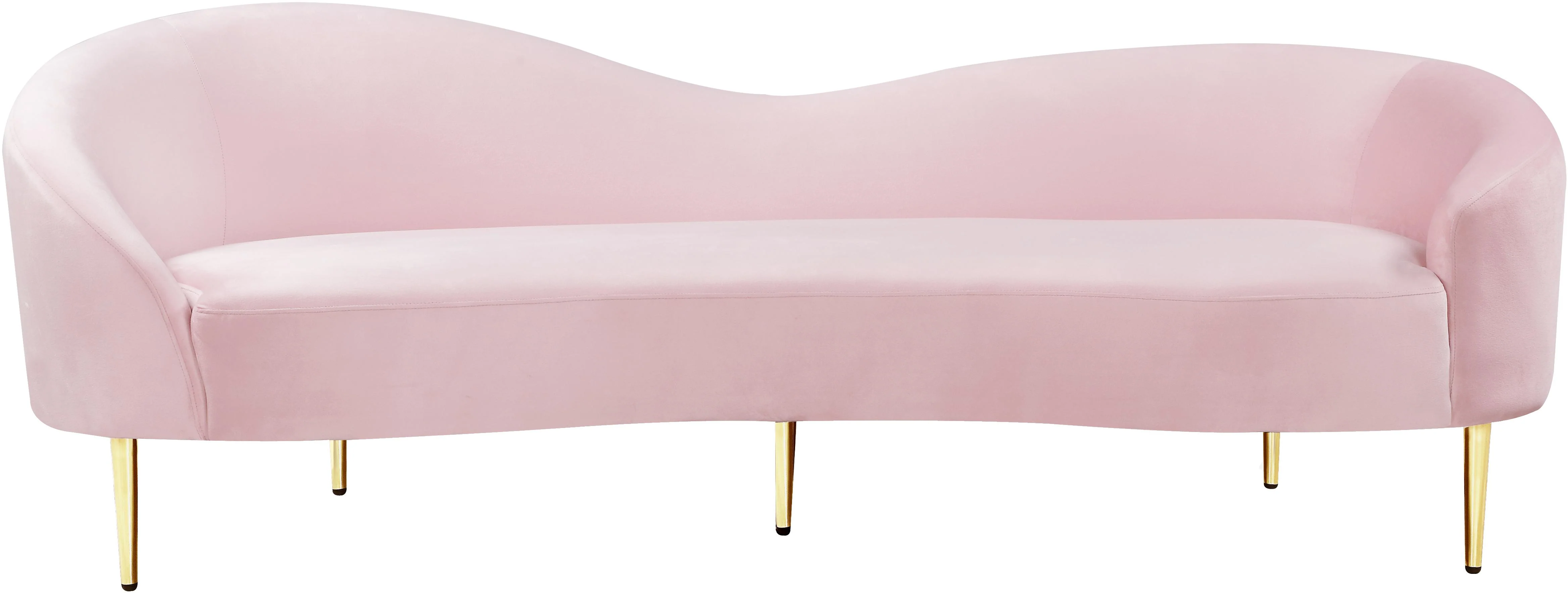 Ritz Pink Velvet Sofa - Image 3