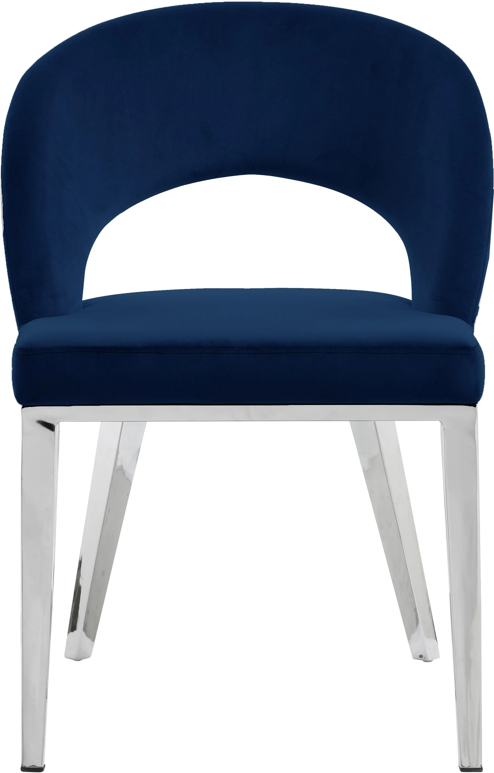 Roberto Navy Velvet Dining Chair - Image 4
