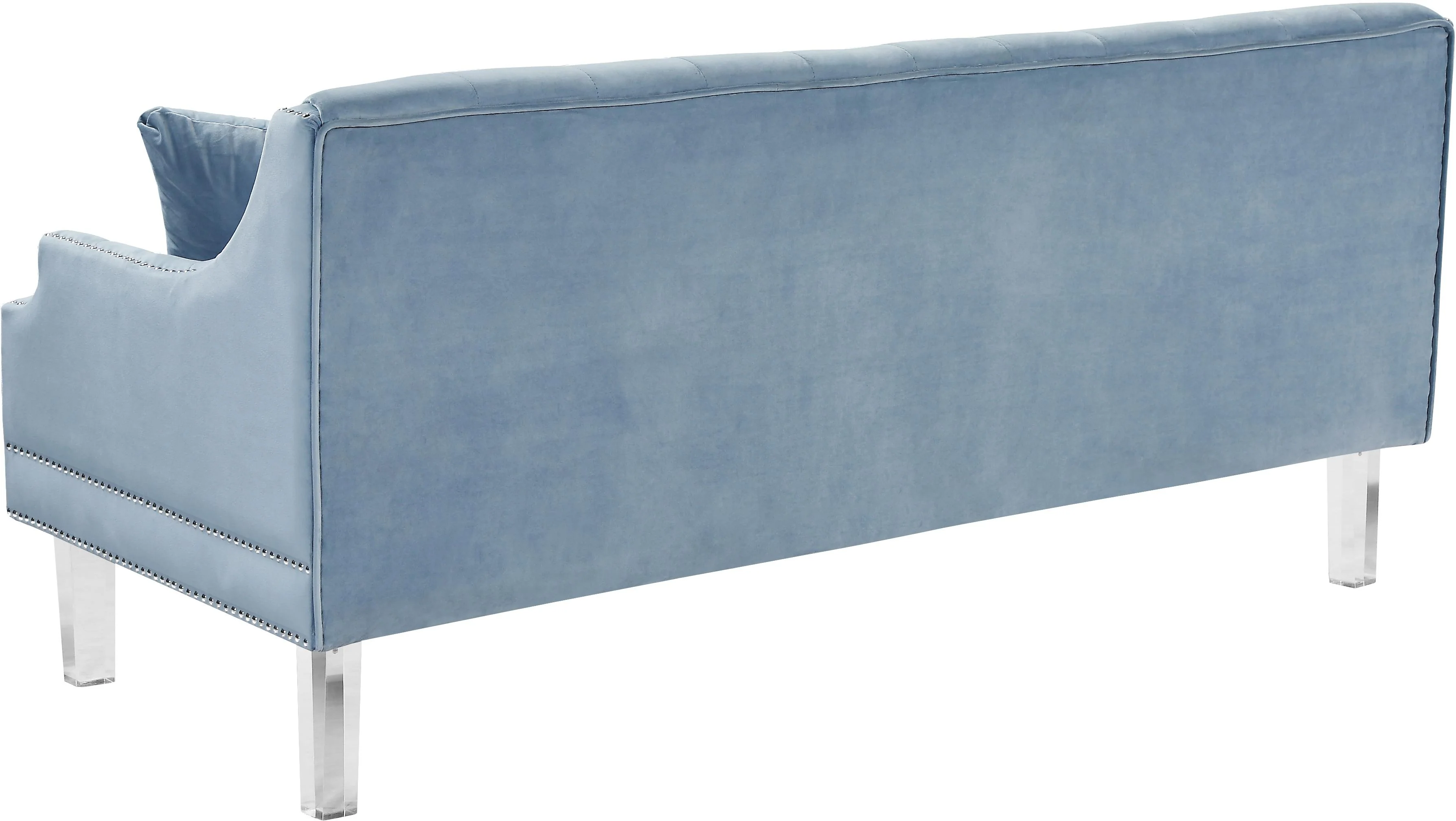 Roxy Sky Blue Velvet Sofa - Image 3