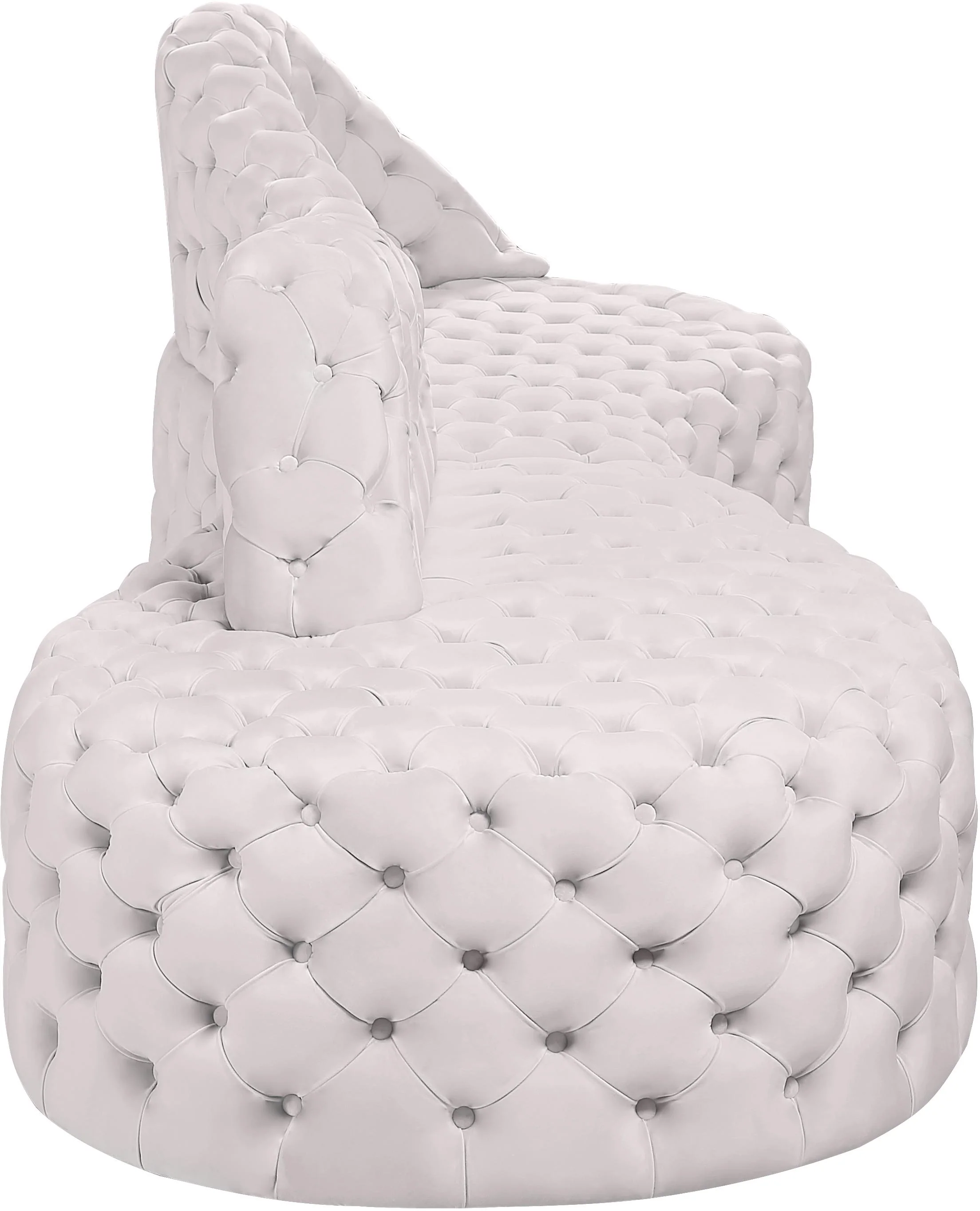 Royal Cream Velvet 2pc. Sectional - Image 7
