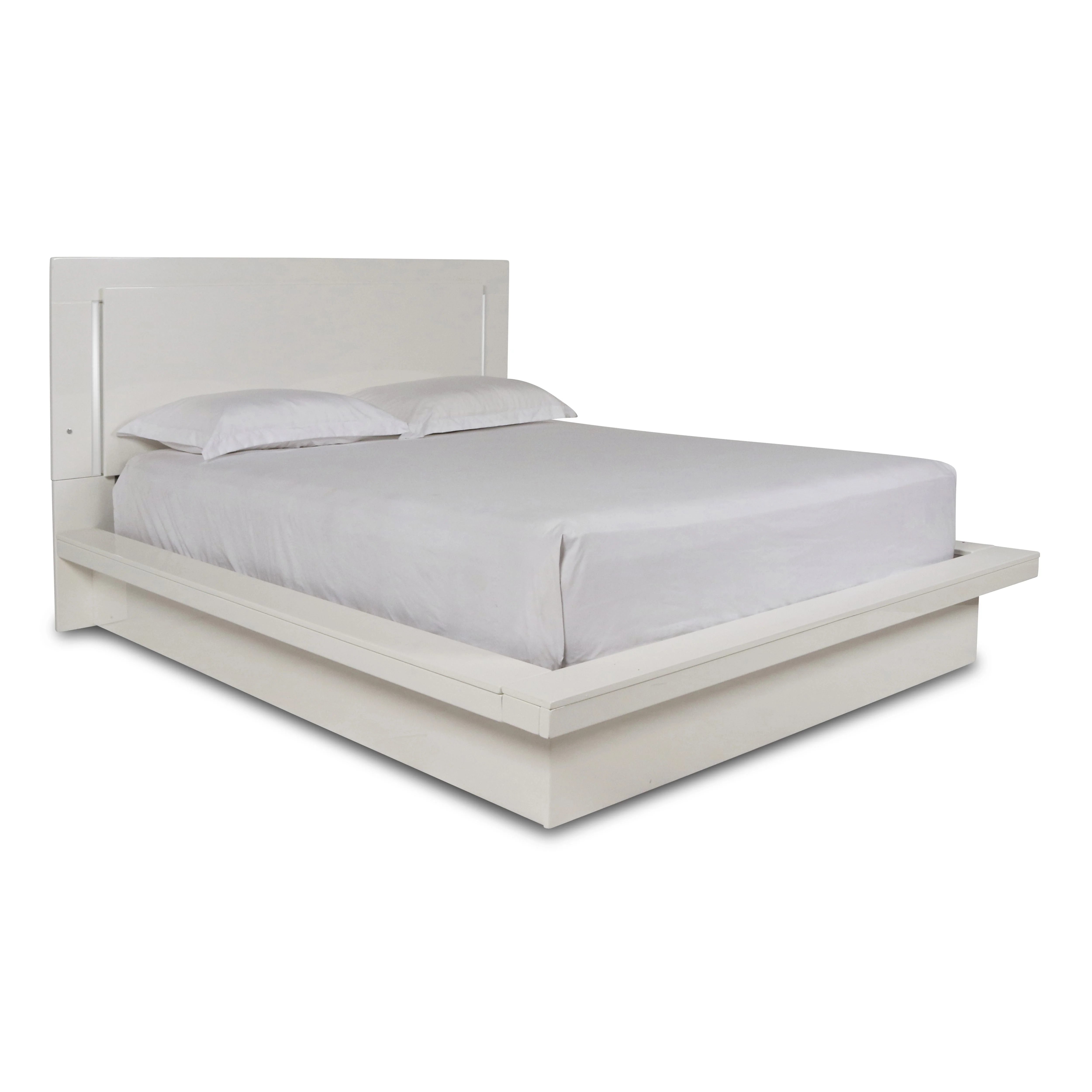 SAPPHIRE Eastern King EK LIGHTED SIDE RAILS & SLATS-WHITE
