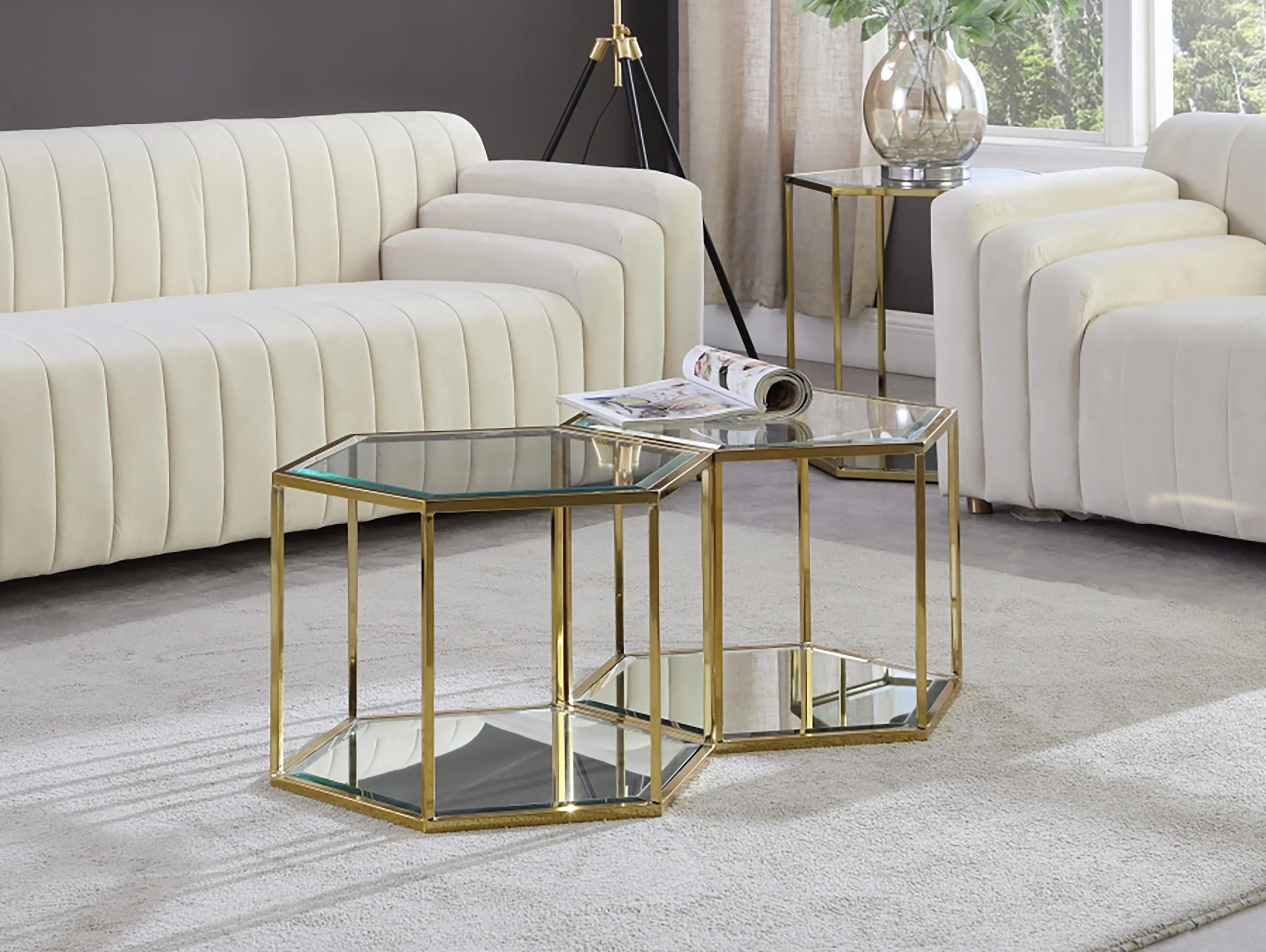 Sei Brushed Gold Coffee Table - Image 5