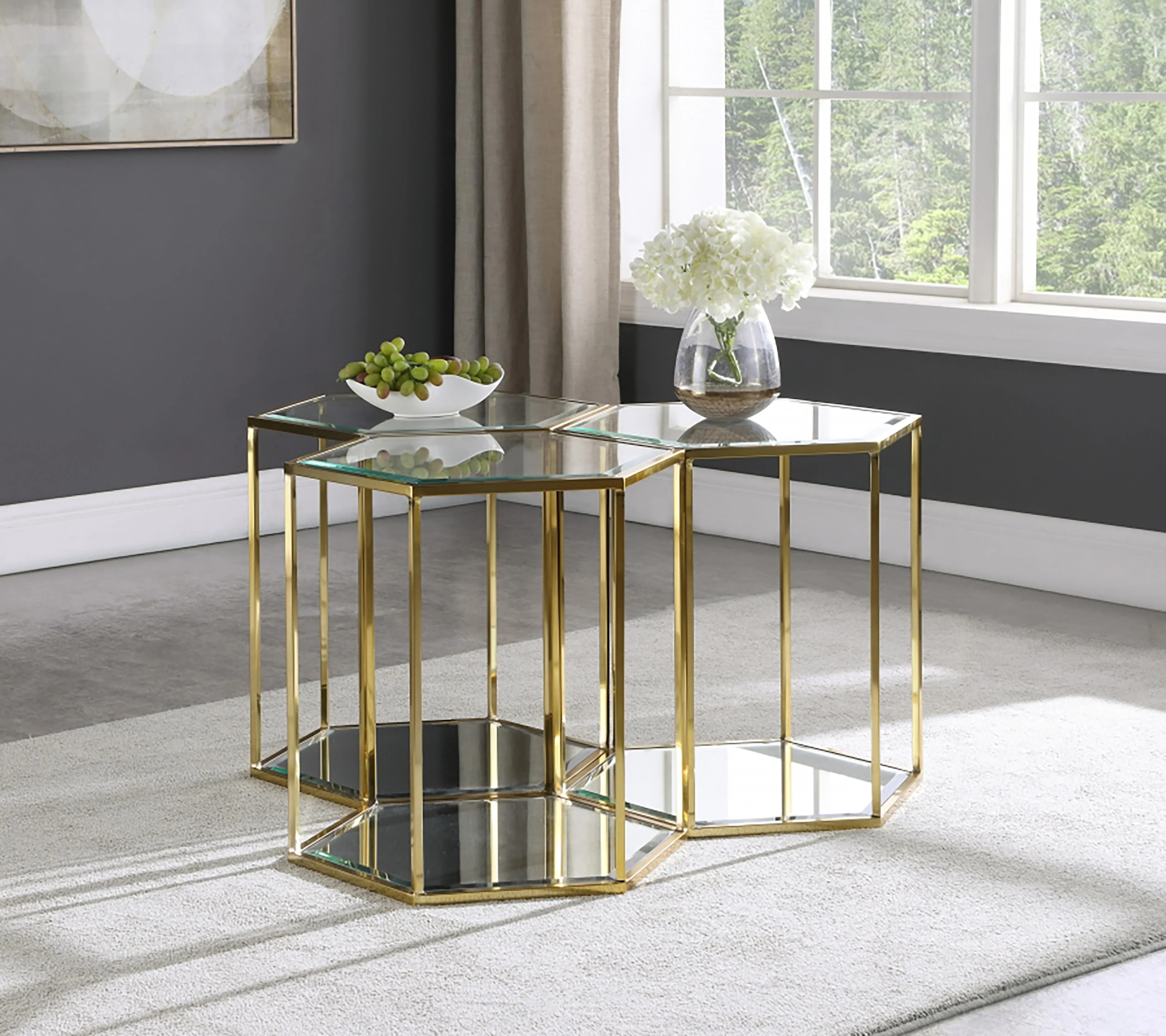 Sei Brushed Gold End Table - Image 5