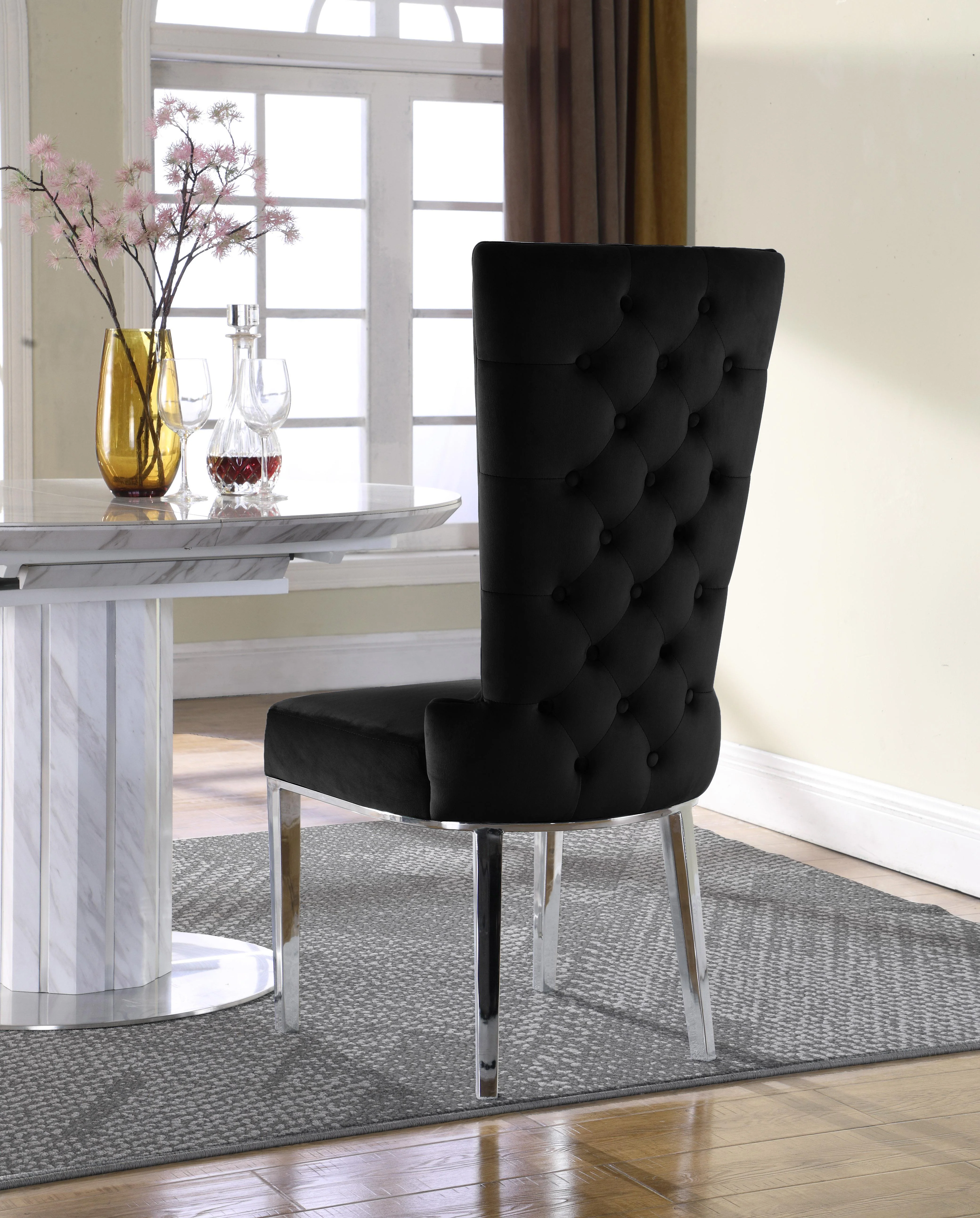 Serafina Black Velvet Dining Chair - Image 5