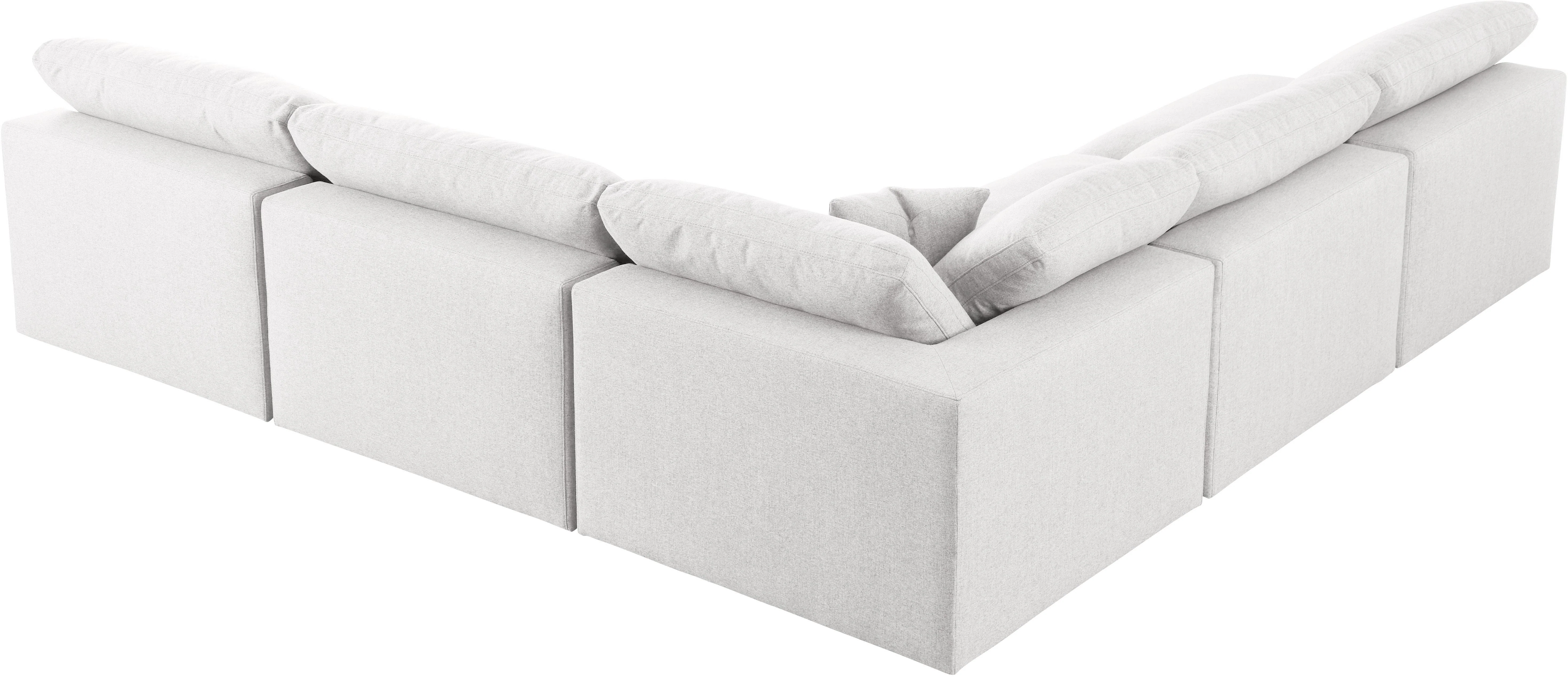 Serene Cream Linen Fabric Deluxe Cloud Modular Sectional - Image 20