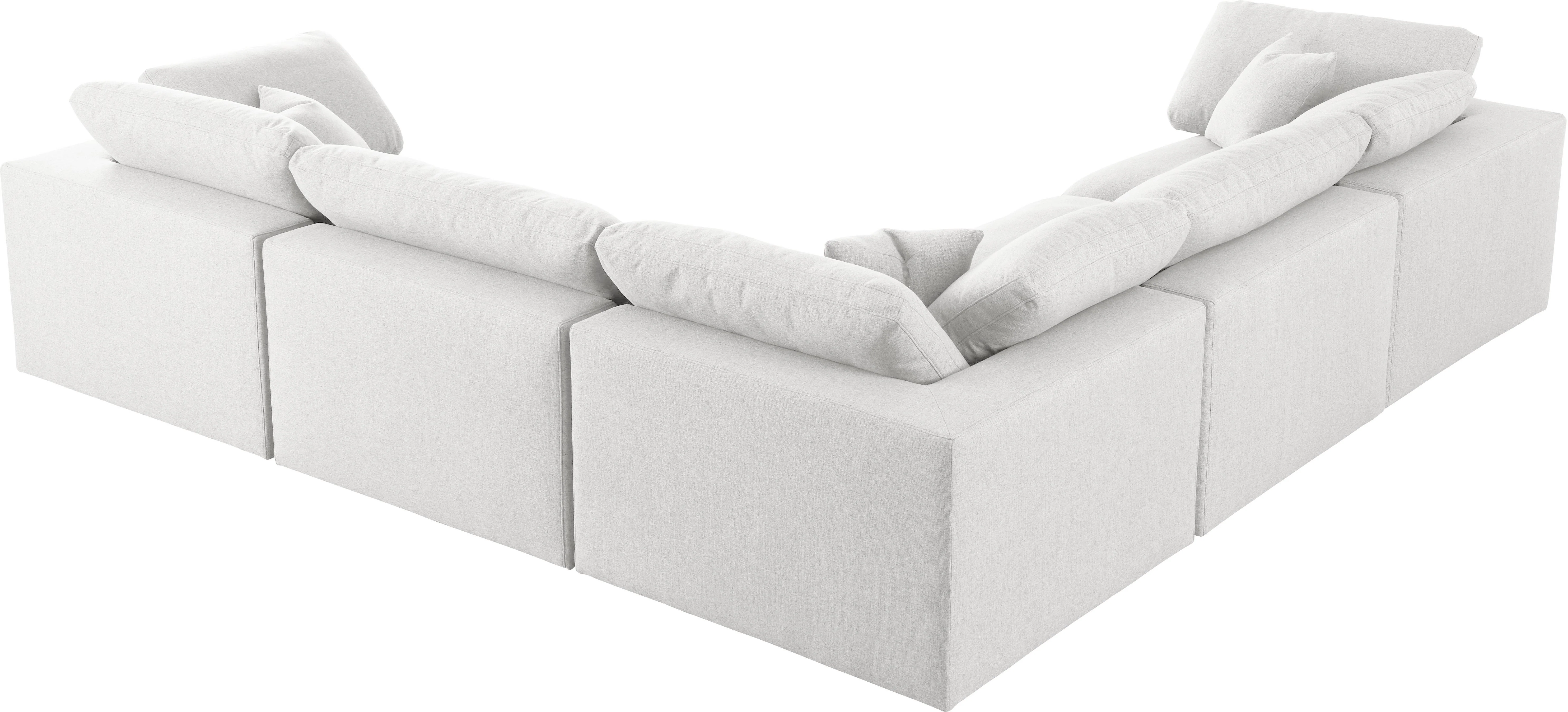 Serene Cream Linen Fabric Deluxe Cloud Modular Sectional - Image 23