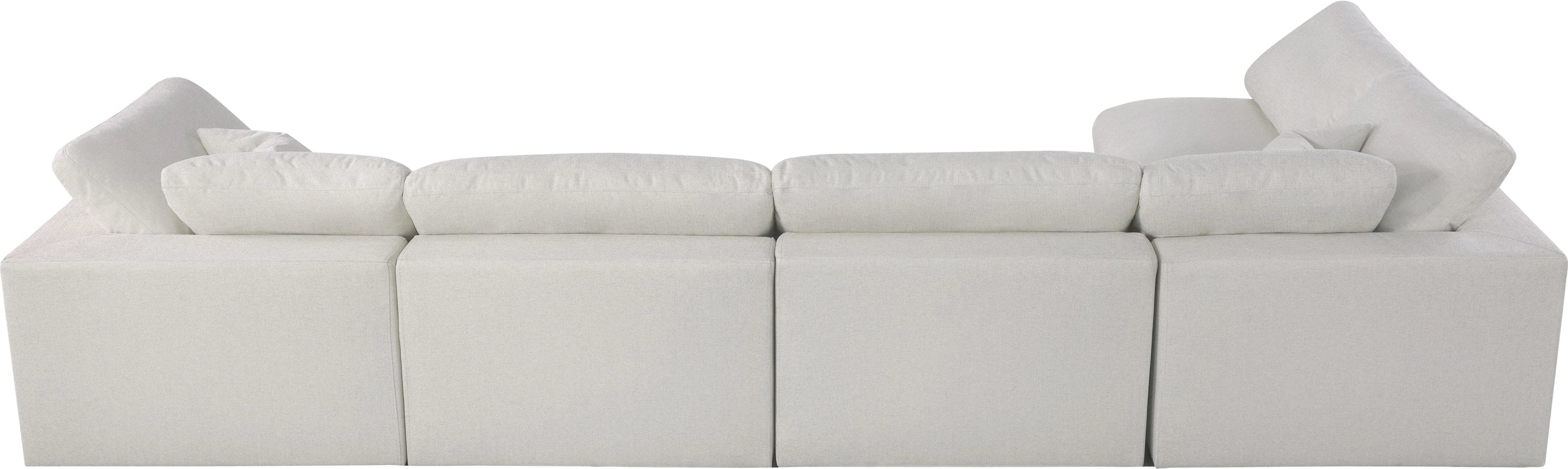 Serene Cream Linen Fabric Deluxe Cloud Modular Sectional - Image 29