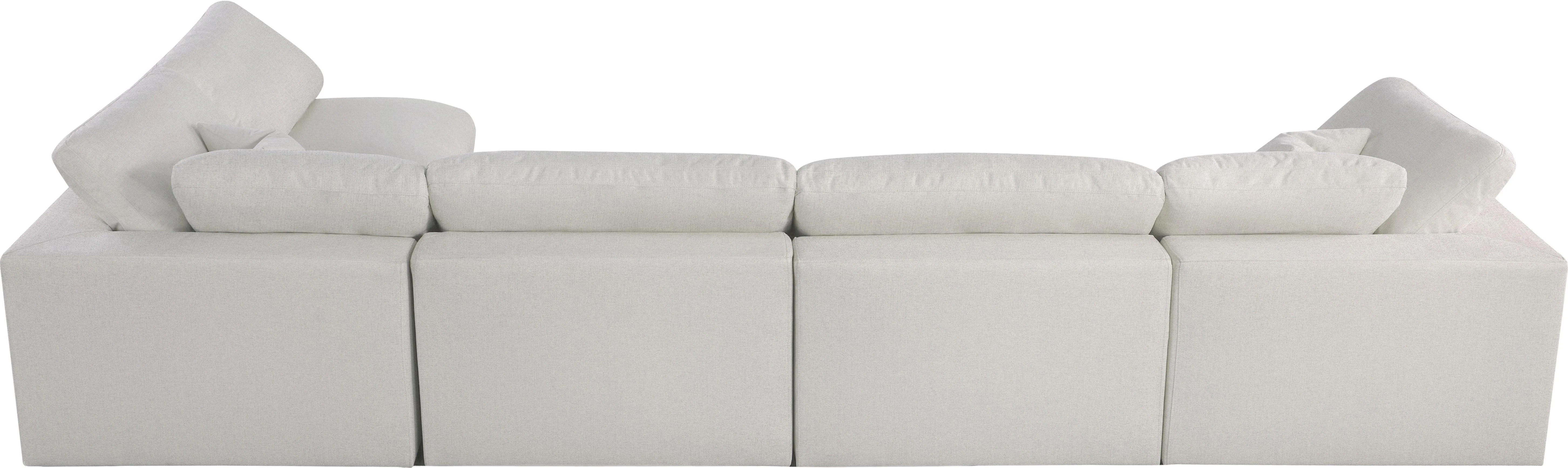 Serene Cream Linen Fabric Deluxe Cloud Modular Sectional - Image 30