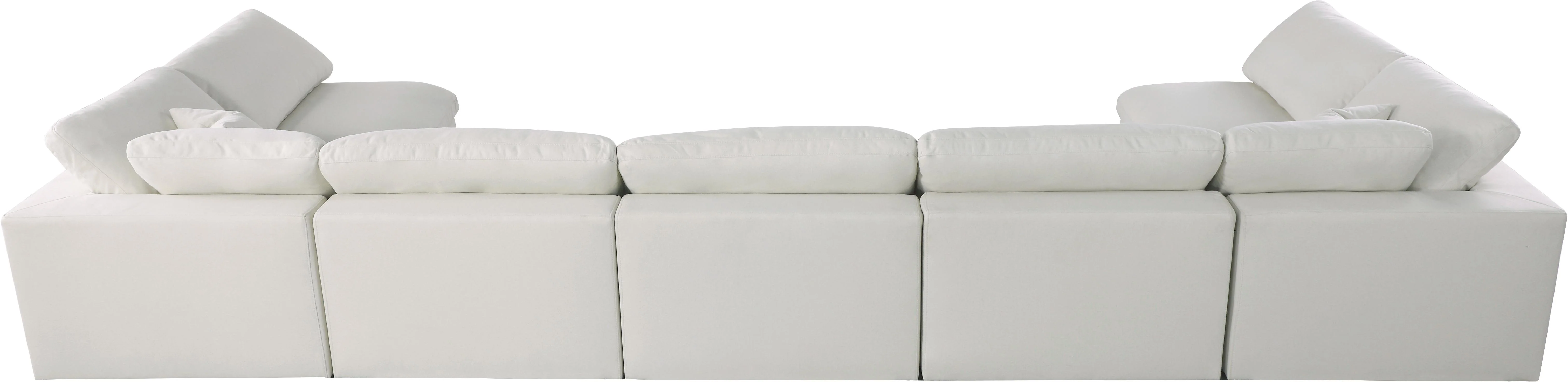 Serene Cream Linen Fabric Deluxe Cloud Modular Sectional - Image 57
