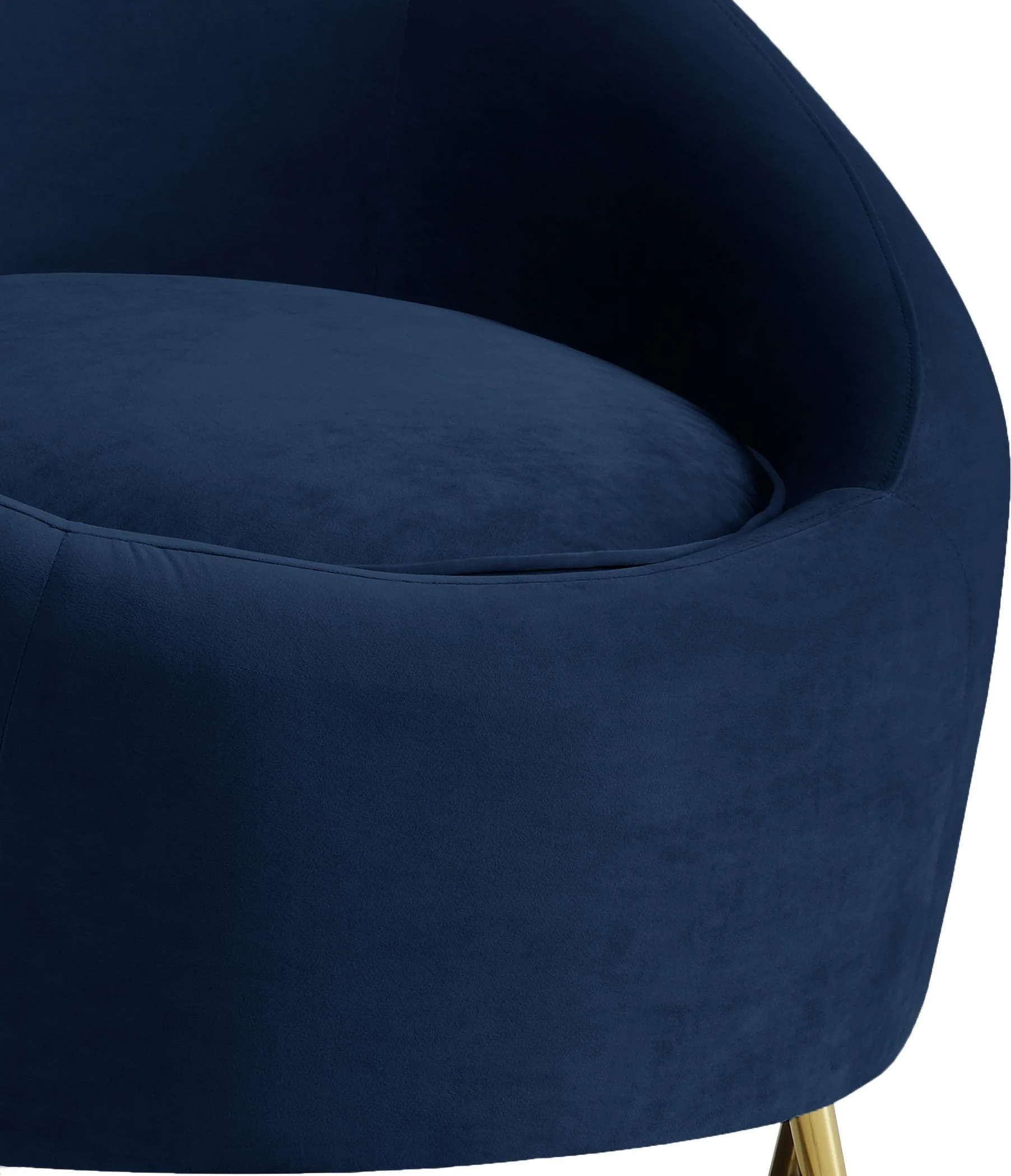 Serpentine Navy Velvet Chair - Image 5