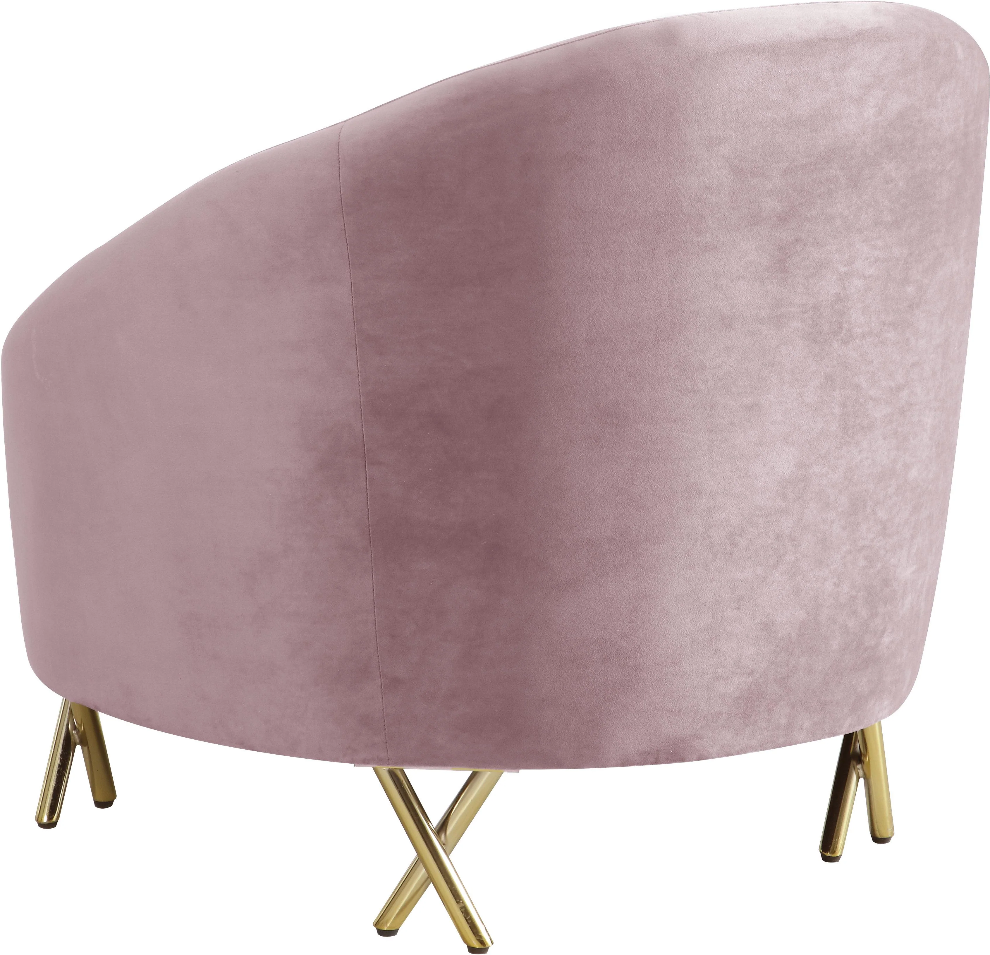 Serpentine Pink Velvet Chair - Image 3