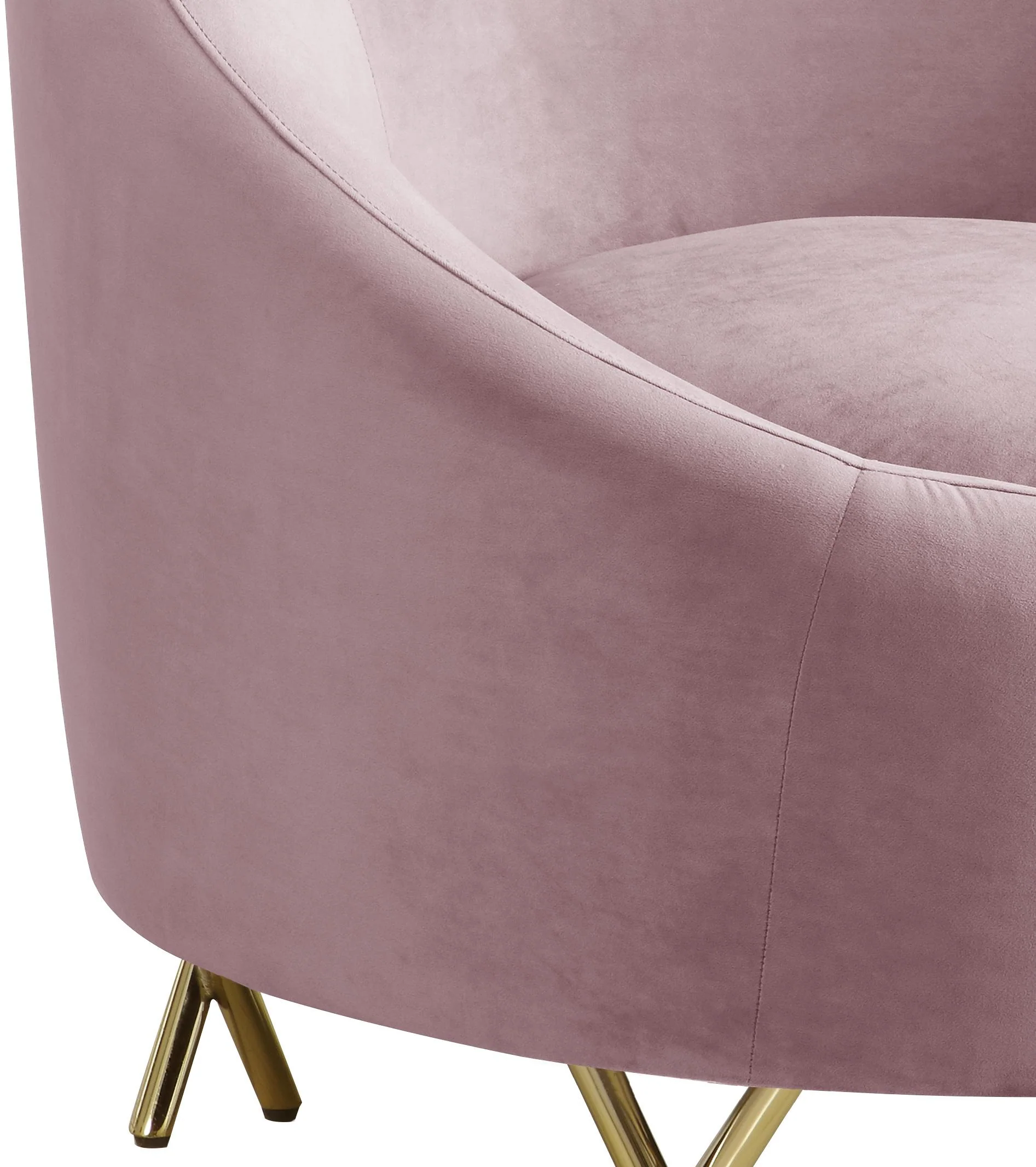 Serpentine Pink Velvet Chair - Image 4
