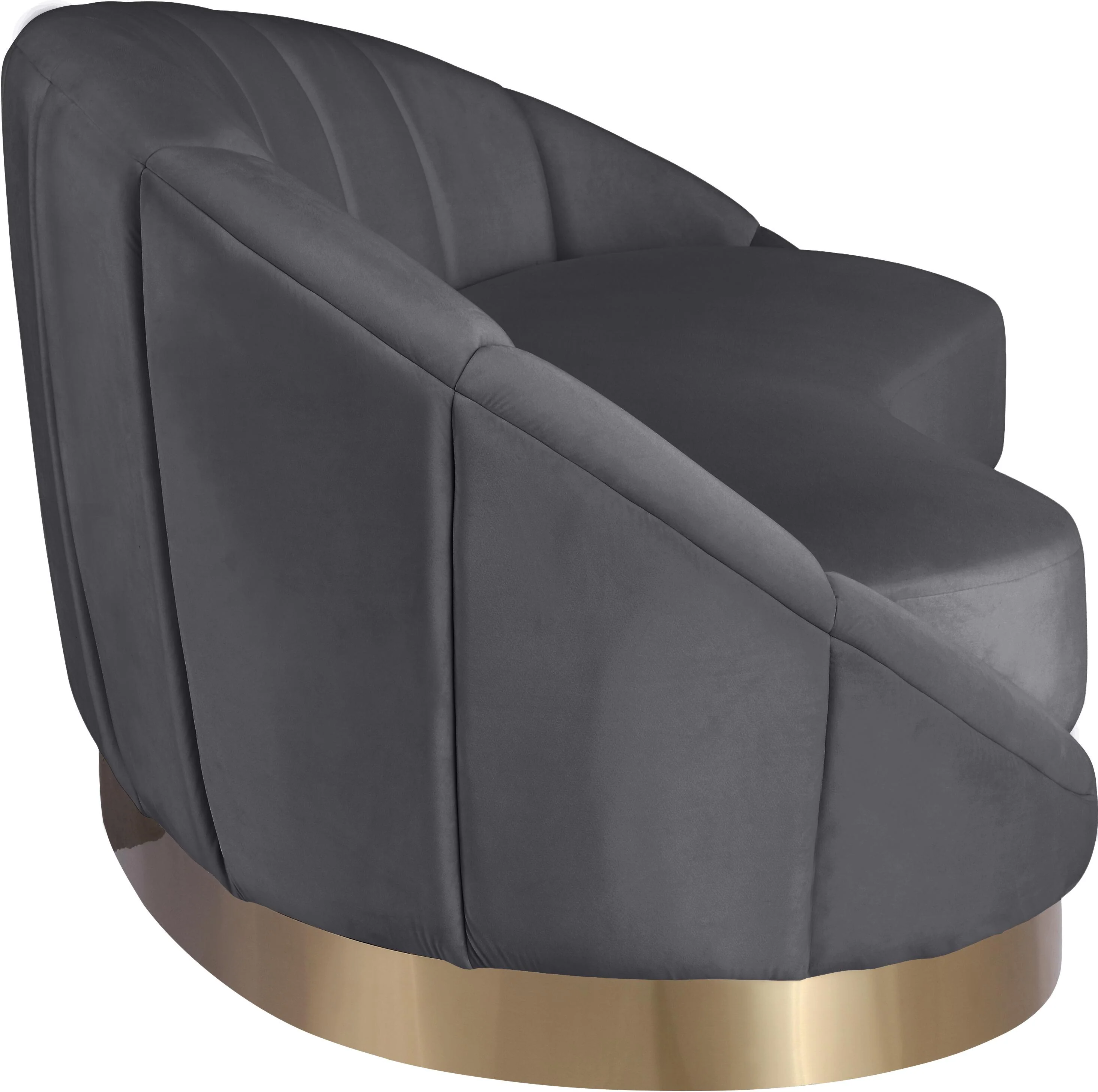 Shelly Grey Velvet Chaise - Image 4