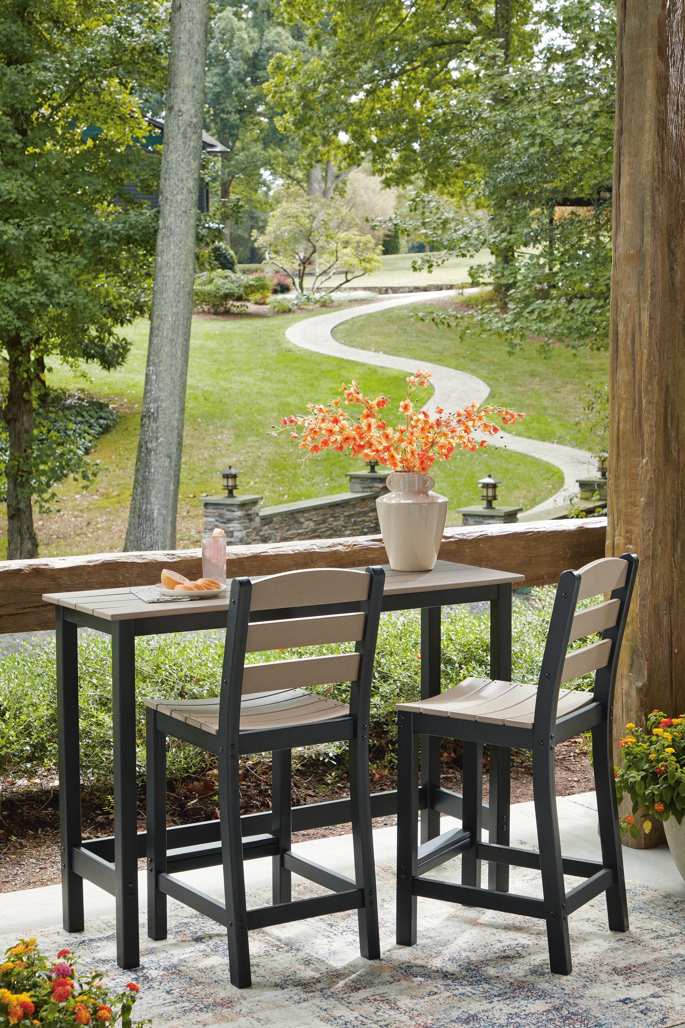 Shoreline Beach Outdoor Counter Table and 2 Barstools - Image 10