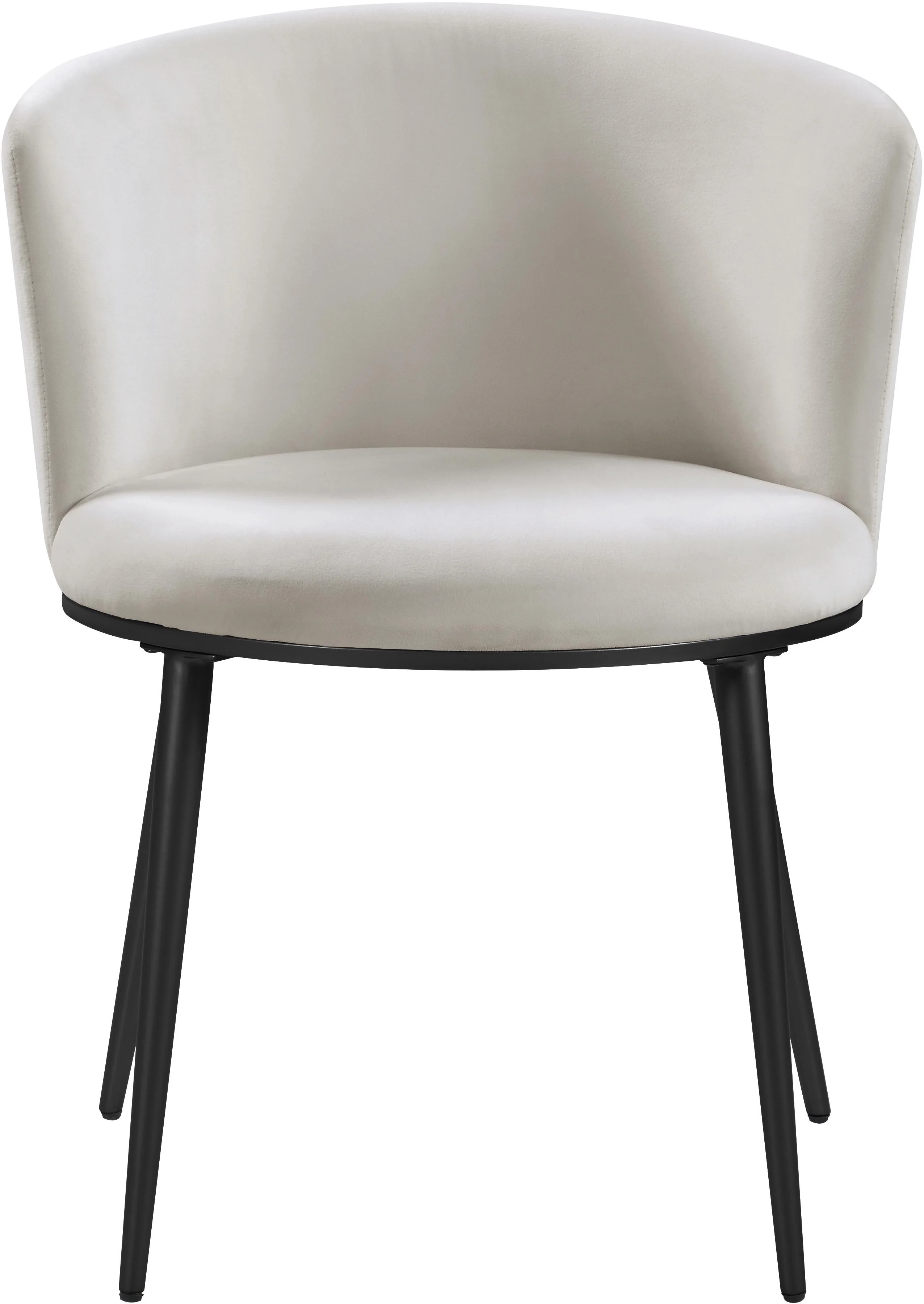 Skylar Cream Velvet Dining Chair - Image 10