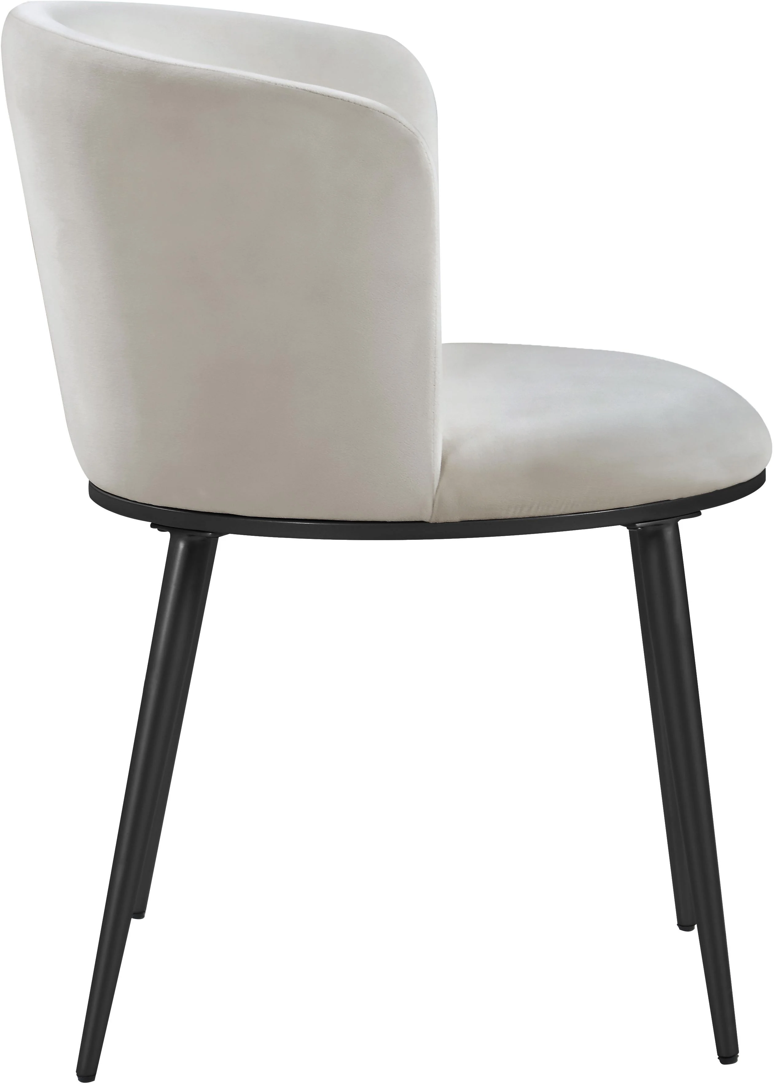 Skylar Cream Velvet Dining Chair - Image 11