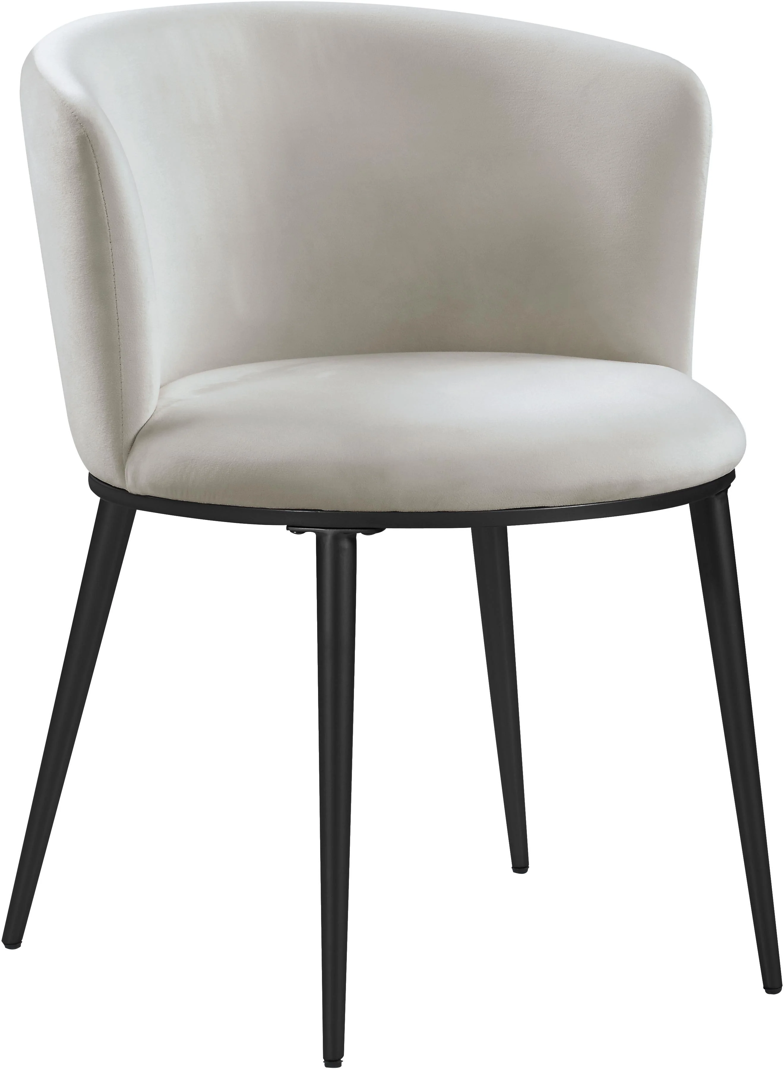 Skylar Cream Velvet Dining Chair - Image 12