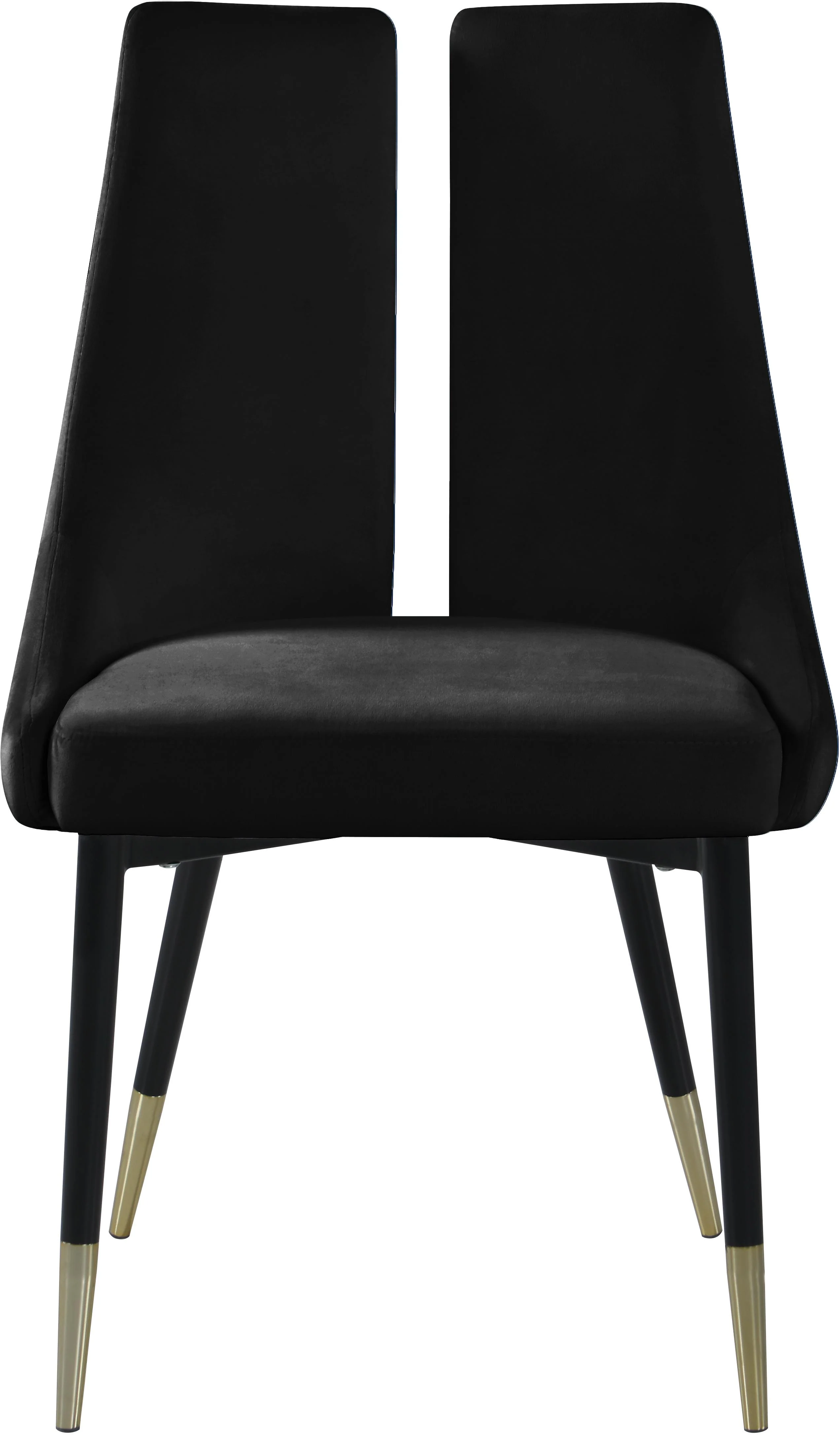 Sleek Black Velvet Dining Chair - Image 6