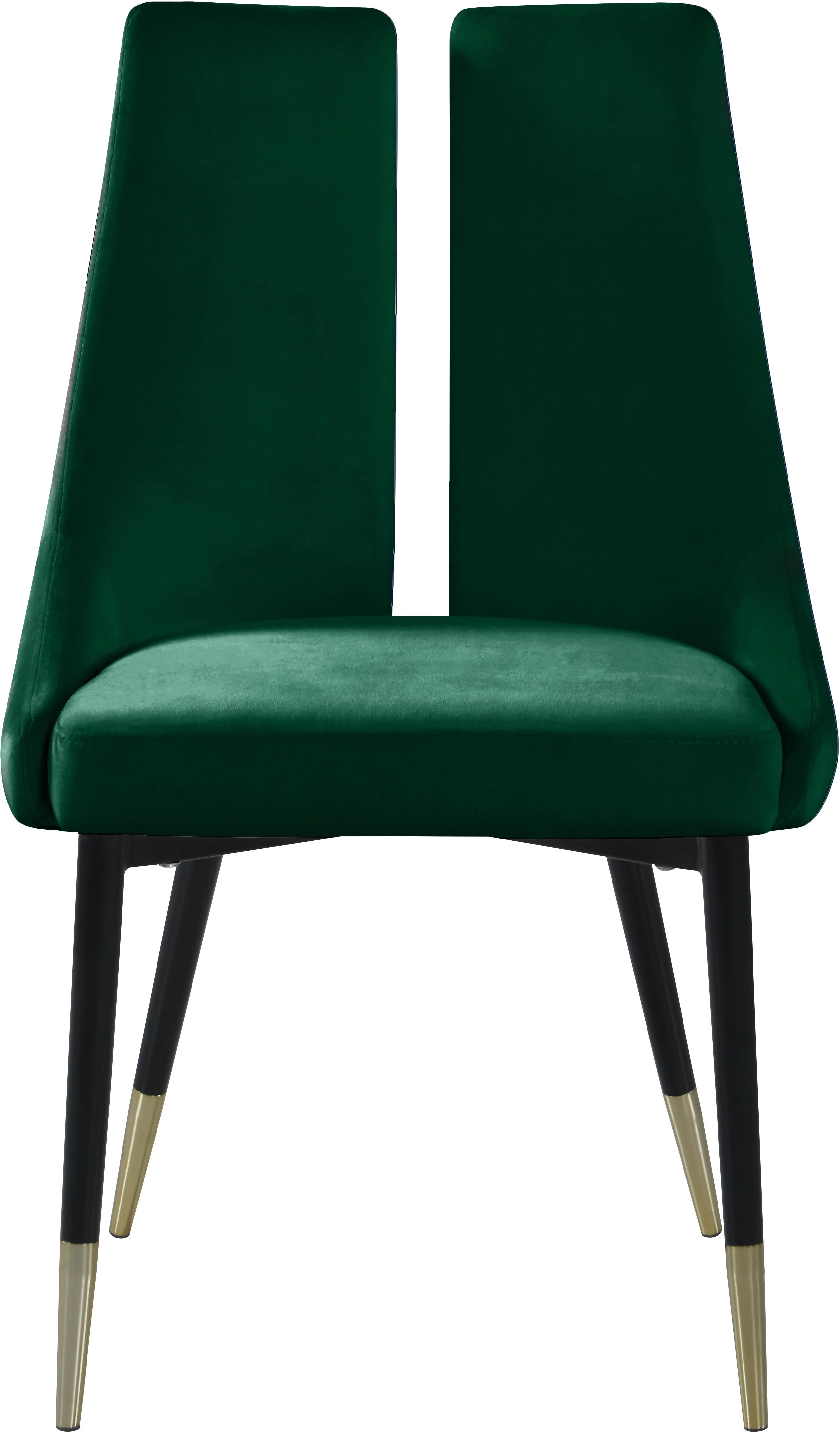 Sleek Green Velvet Dining Chair - Image 6