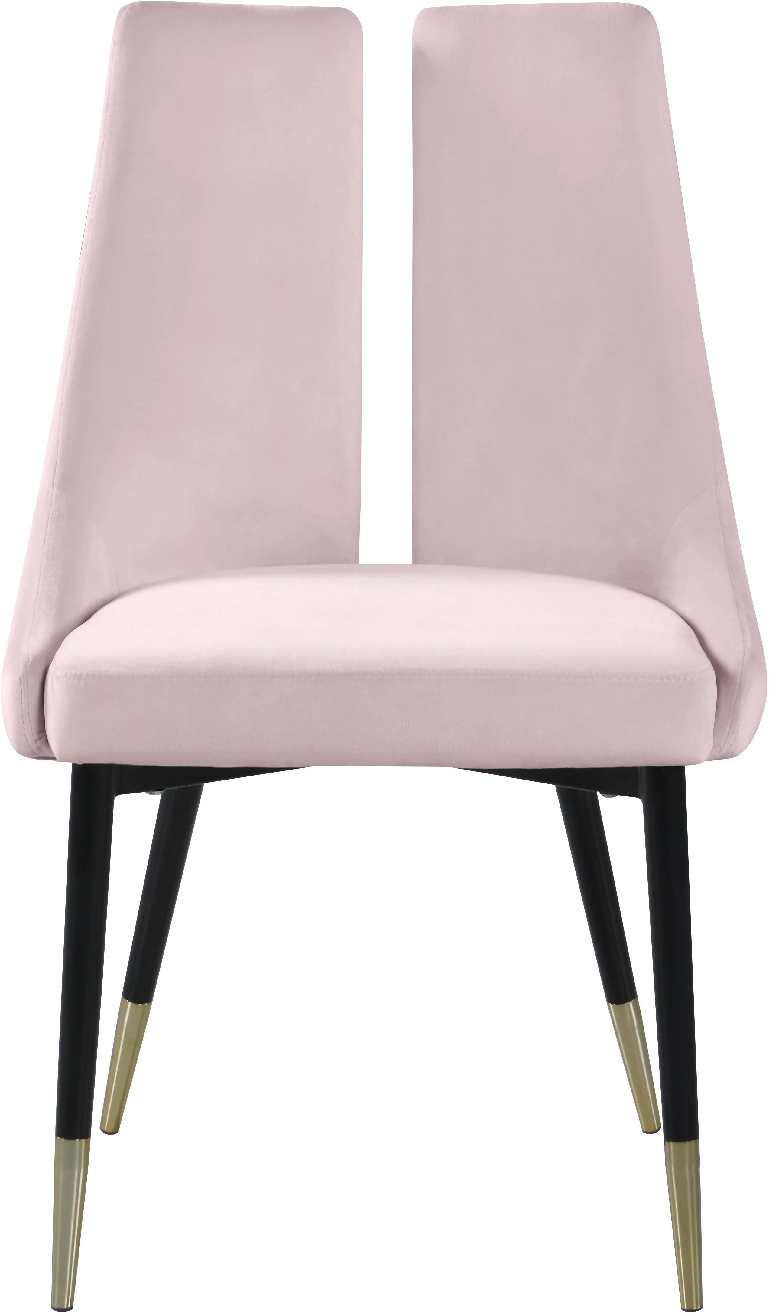 Sleek Pink Velvet Dining Chair - Image 6