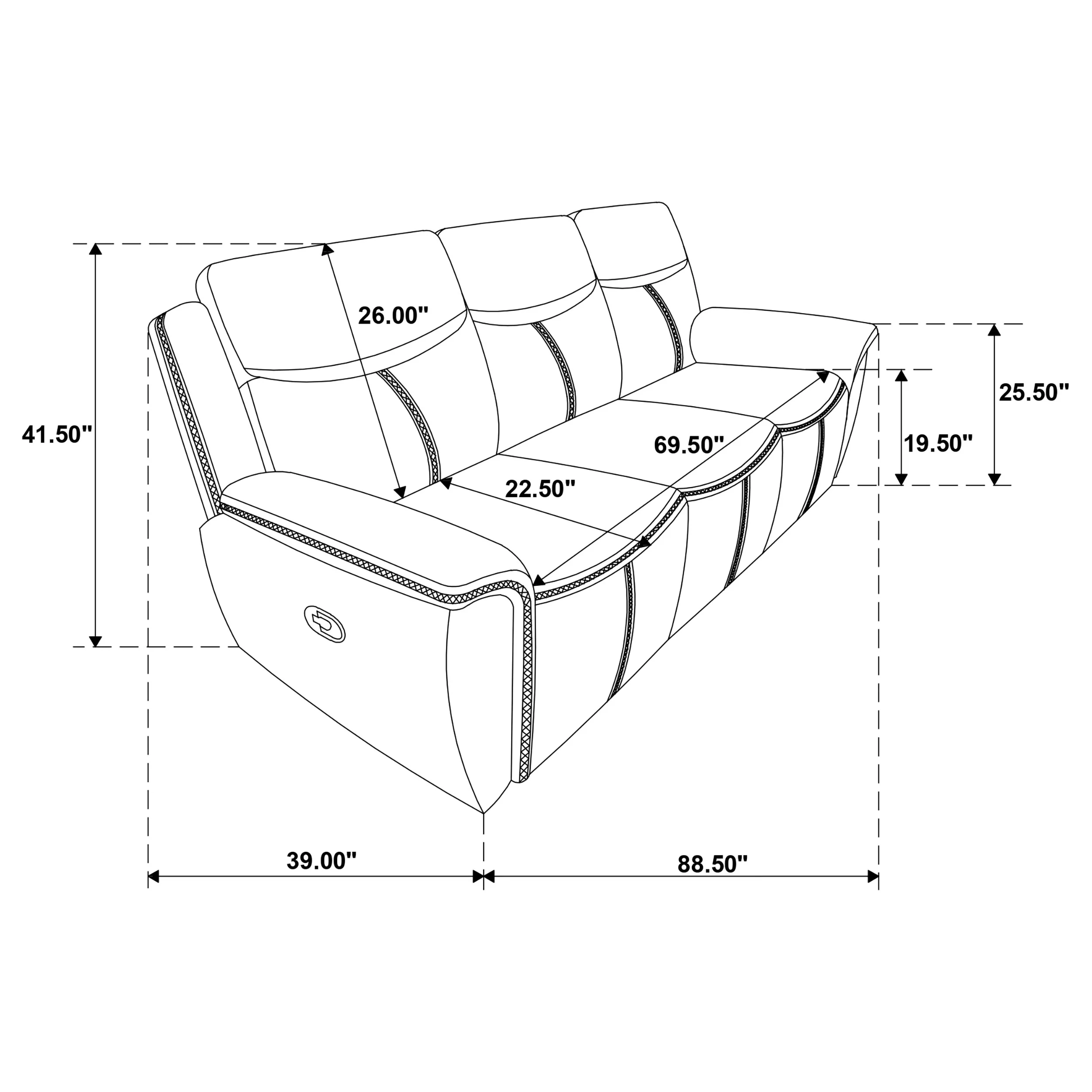 Sloane Reclining Sofa - Image 11