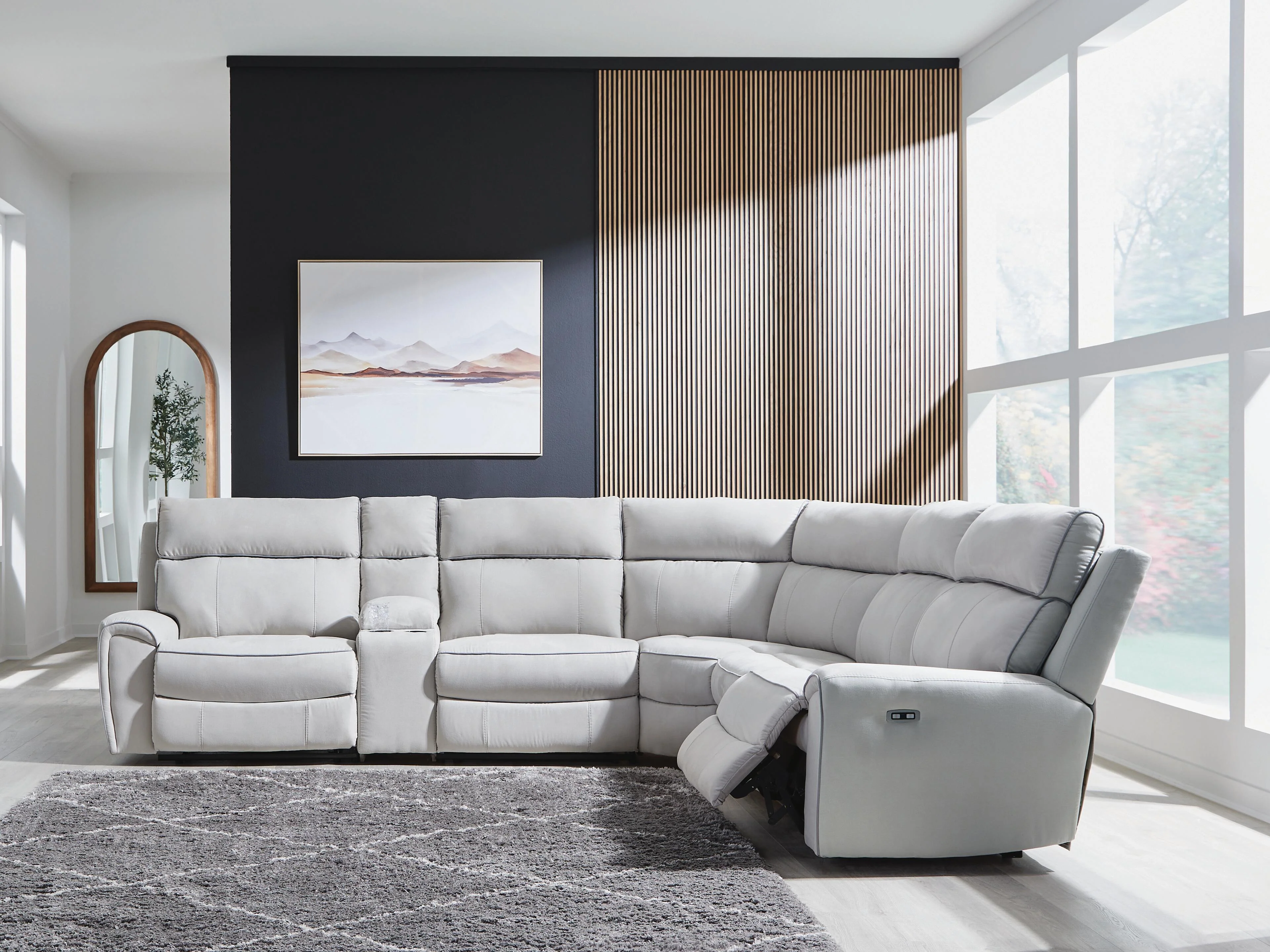 Social Pointe Reclining Sectional with Storage Console - Image 2