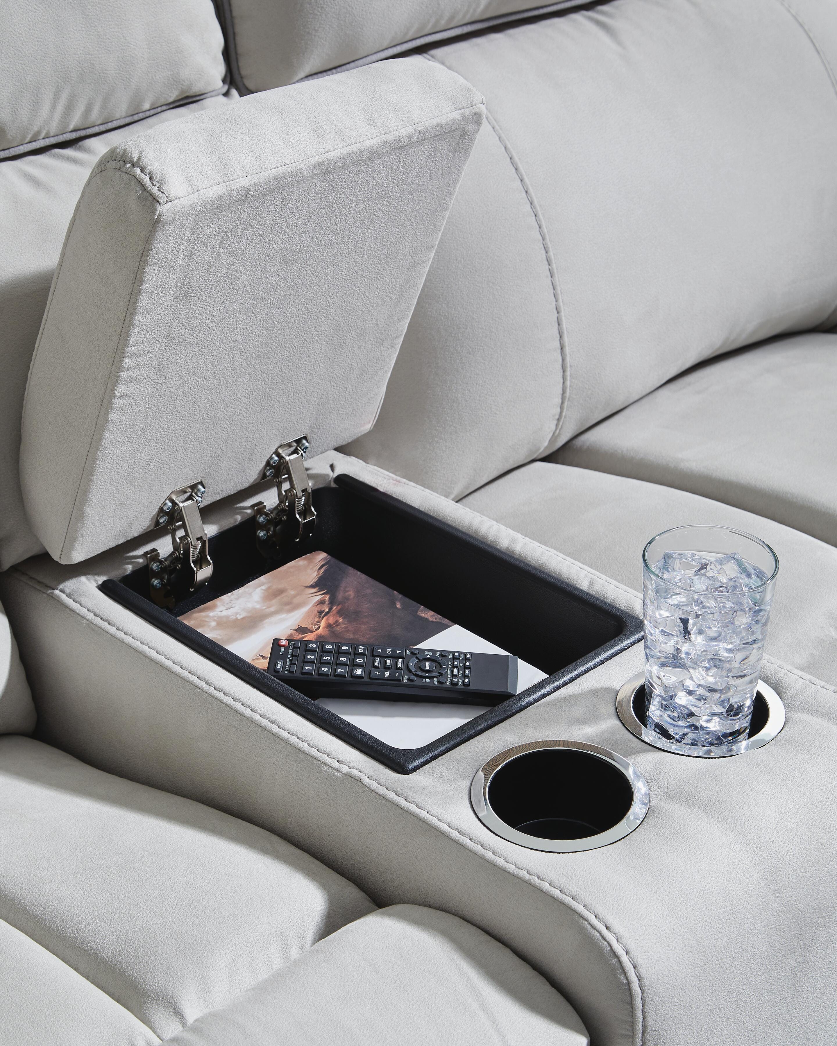 Social Pointe Reclining Sectional with Storage Console - Image 5