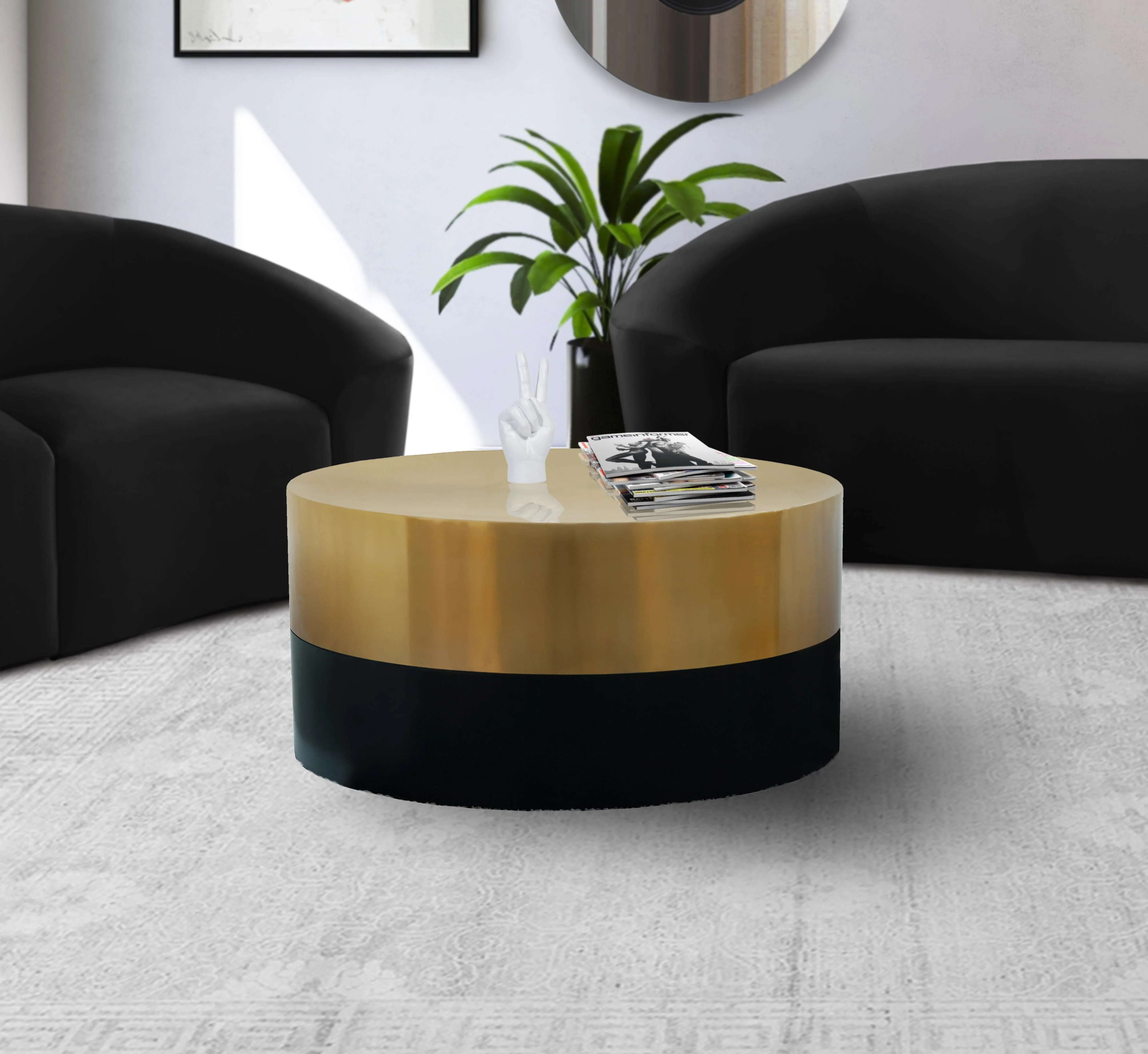 Sun Black / Gold Coffee Table - Image 2