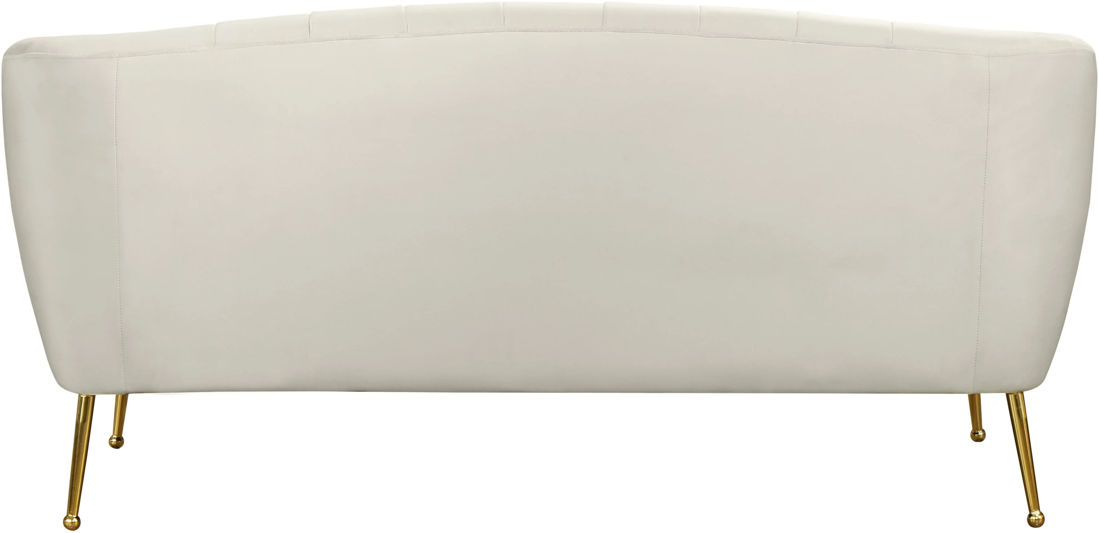 Tori Cream Velvet Loveseat - Image 3