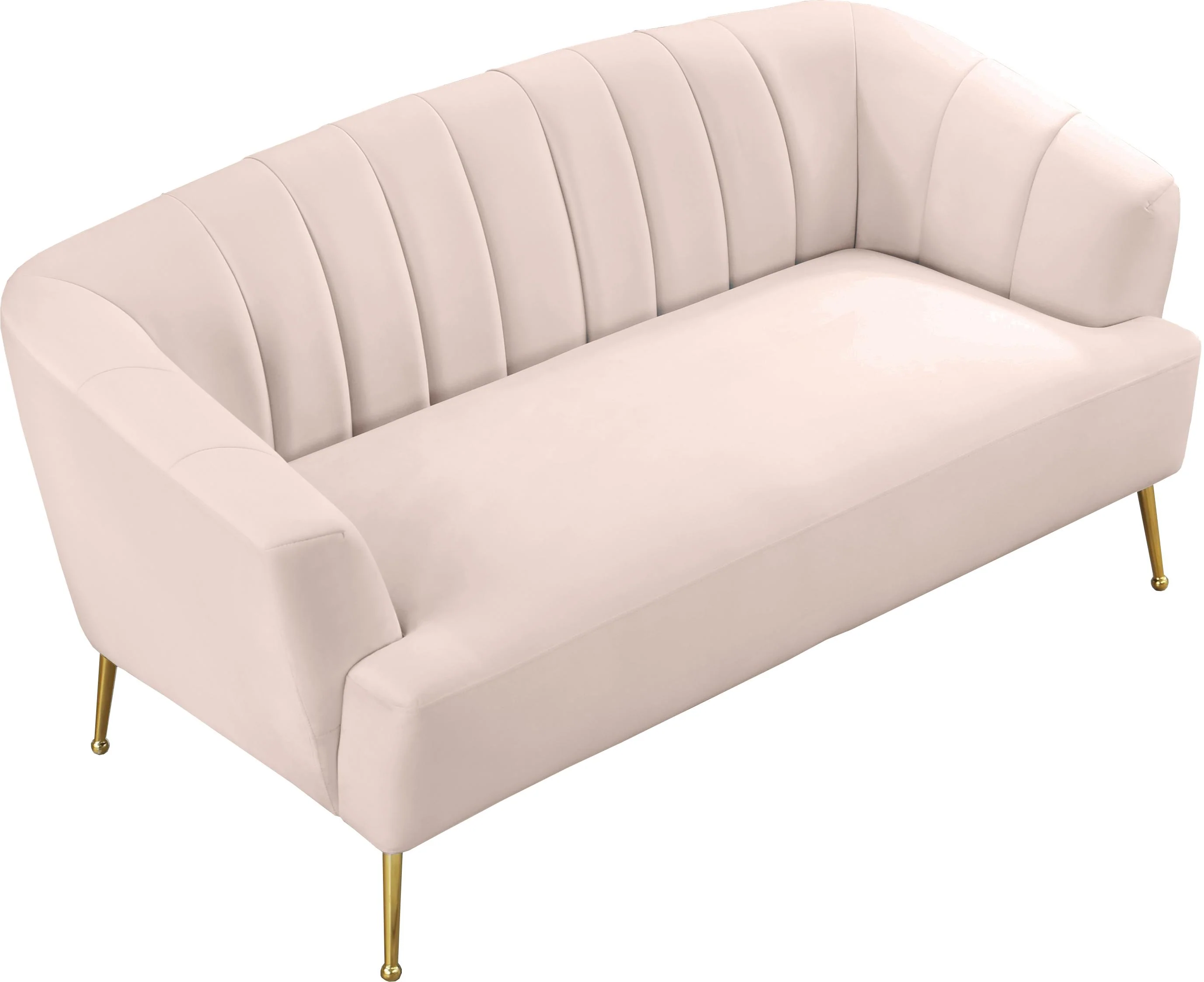 Tori Pink Velvet Loveseat - Image 6