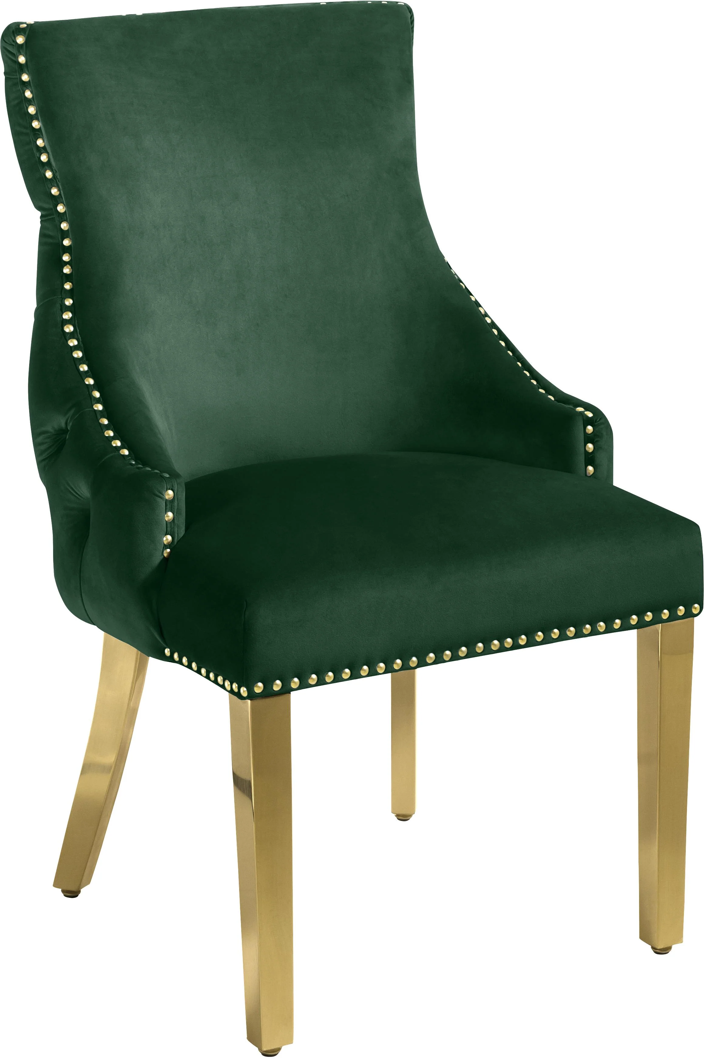 Tuft Green Velvet Dining Chair - Image 3