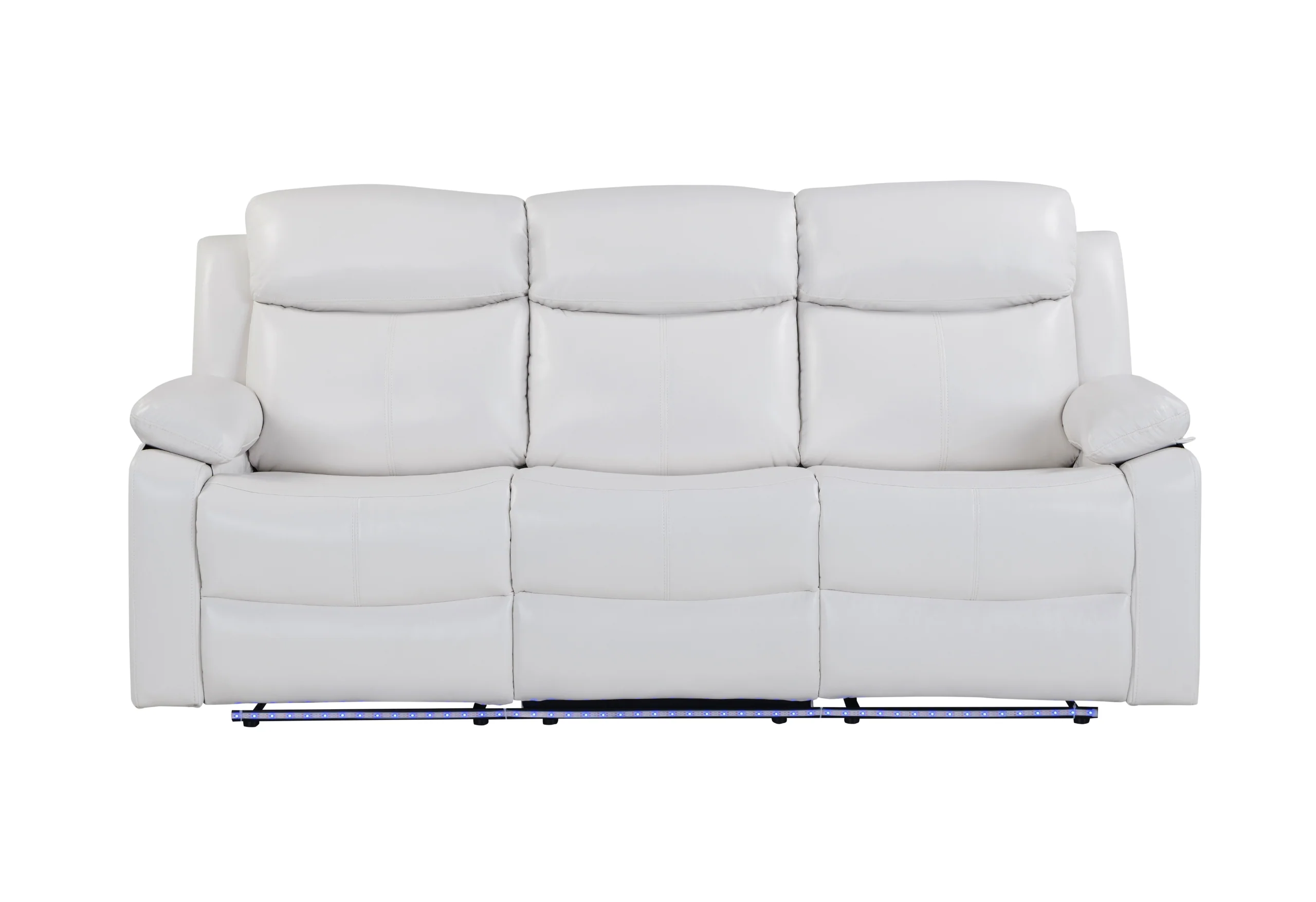 U6026 BLANCHE WHITE RECLINING SOFA WITH LED